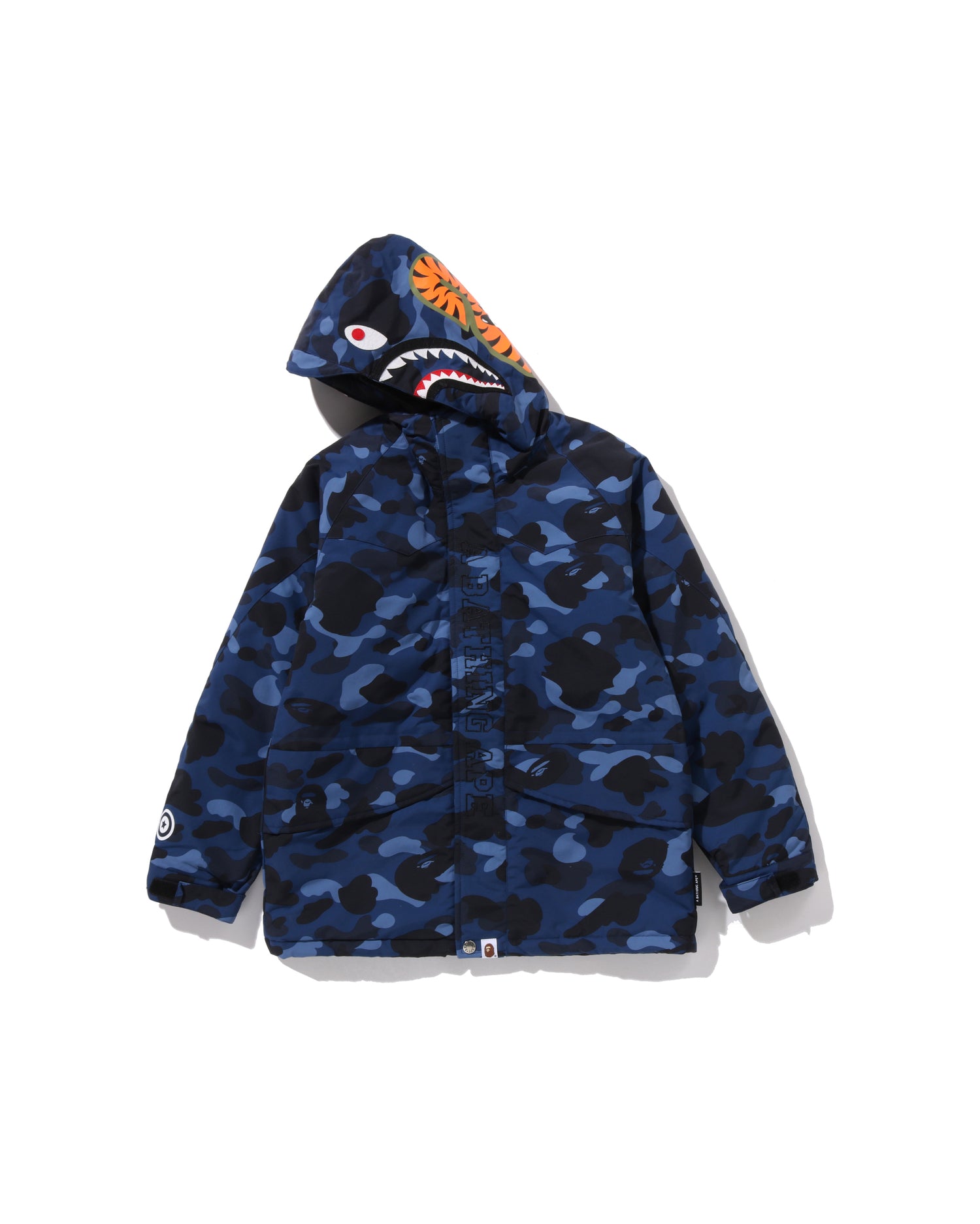 A BATHING APE® Kids Color Camo Shark Snowboard Jacket Jr | Bape