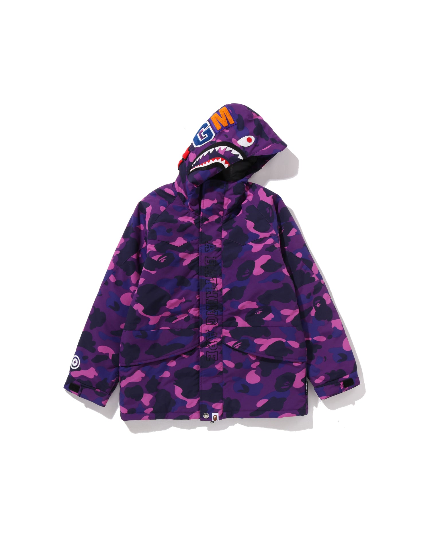 A BATHING APE® Kids Color Camo Shark Snowboard Jacket Jr | Bape