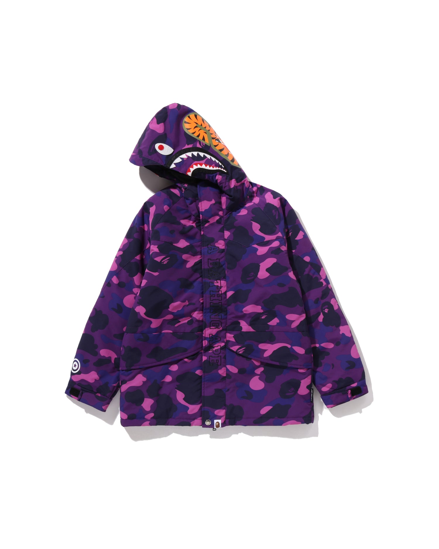 A BATHING APE® Kids Color Camo Shark Snowboard Jacket Jr | Bape