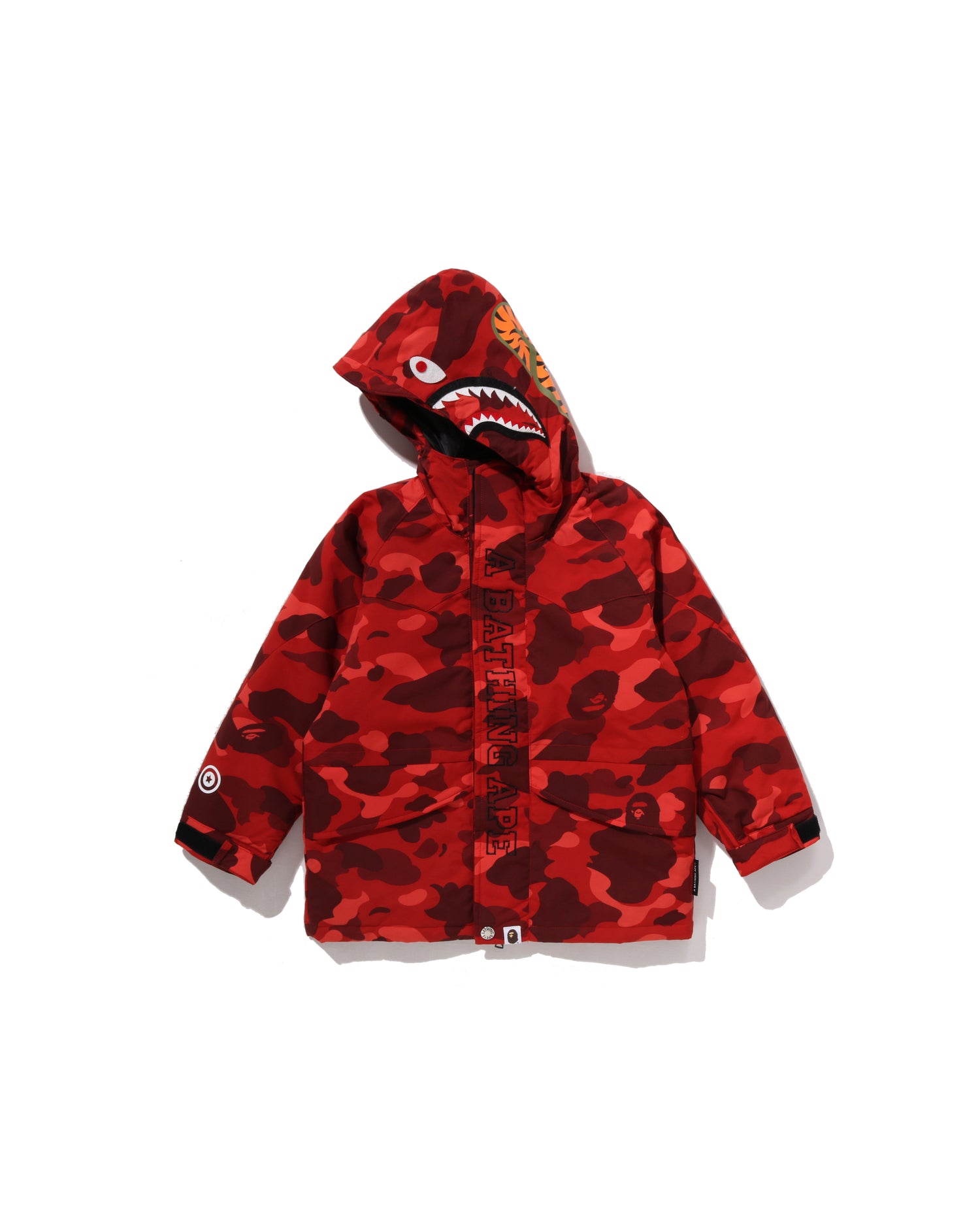 A BATHING APE® Kids Color Camo Shark Snowboard Jacket | Bape