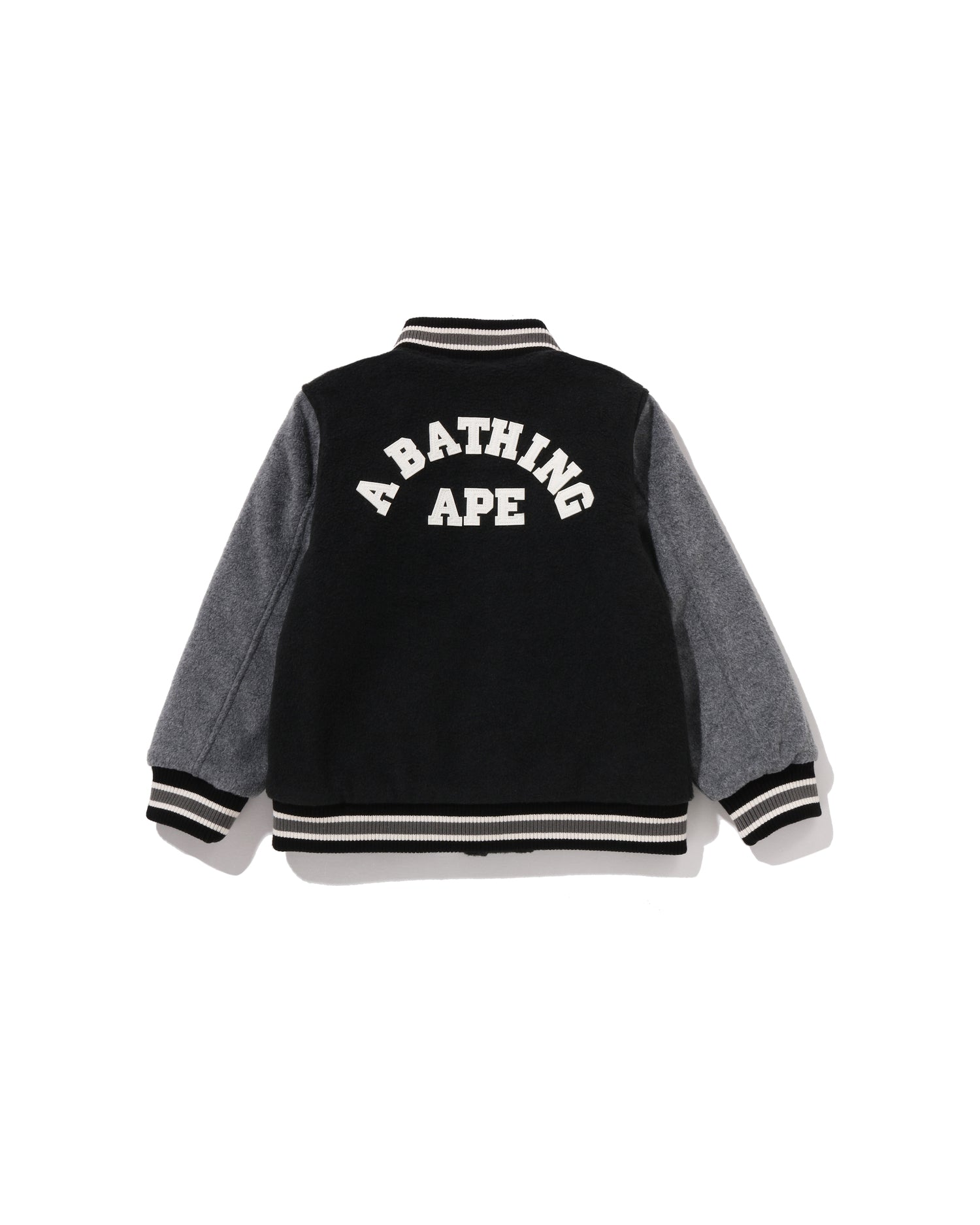 A BATHING APE® Kids 1st Camo Ape Head Varsity Jacket | Bape