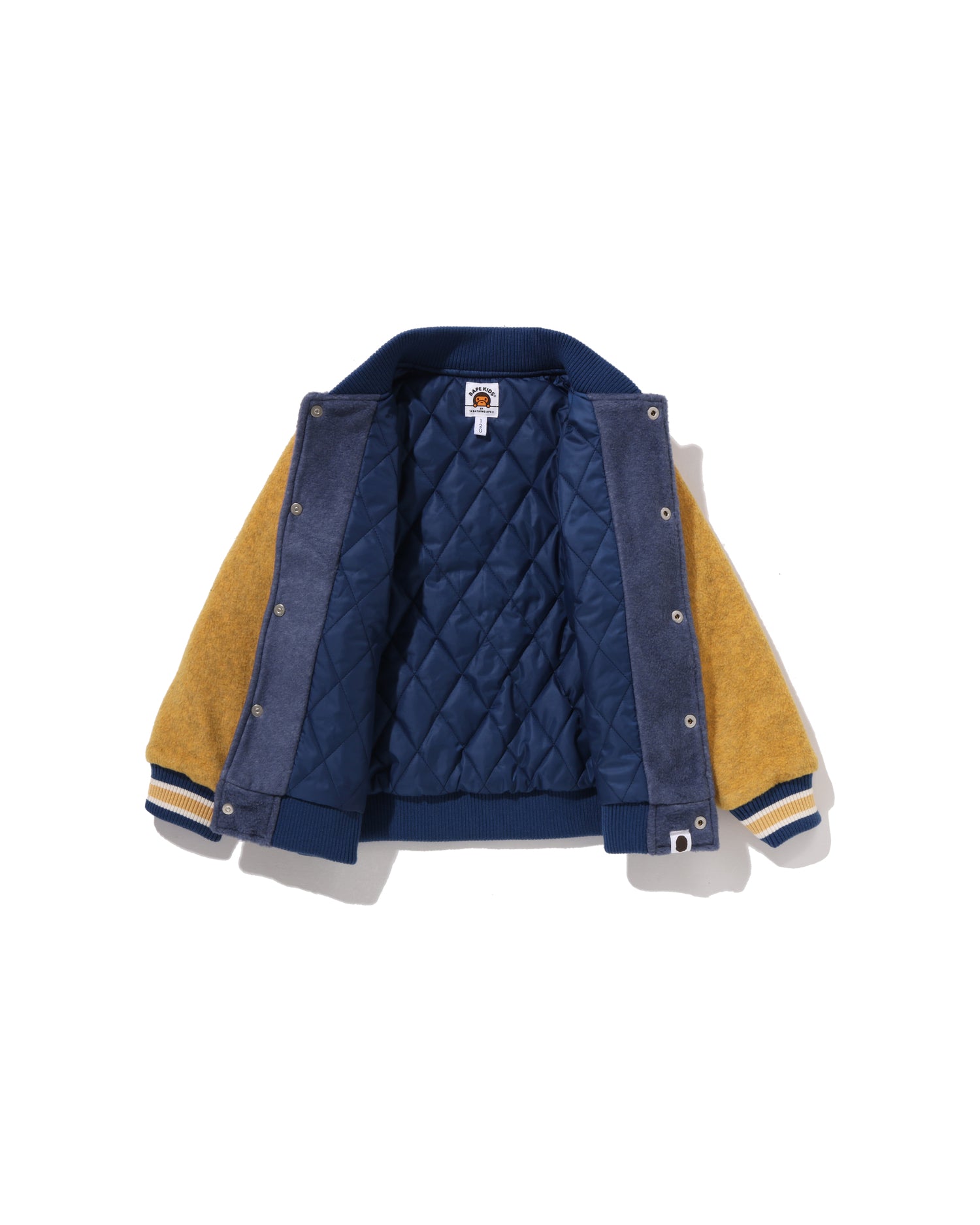 A BATHING APE® Kids 1st Camo Ape Head Varsity Jacket | Bape