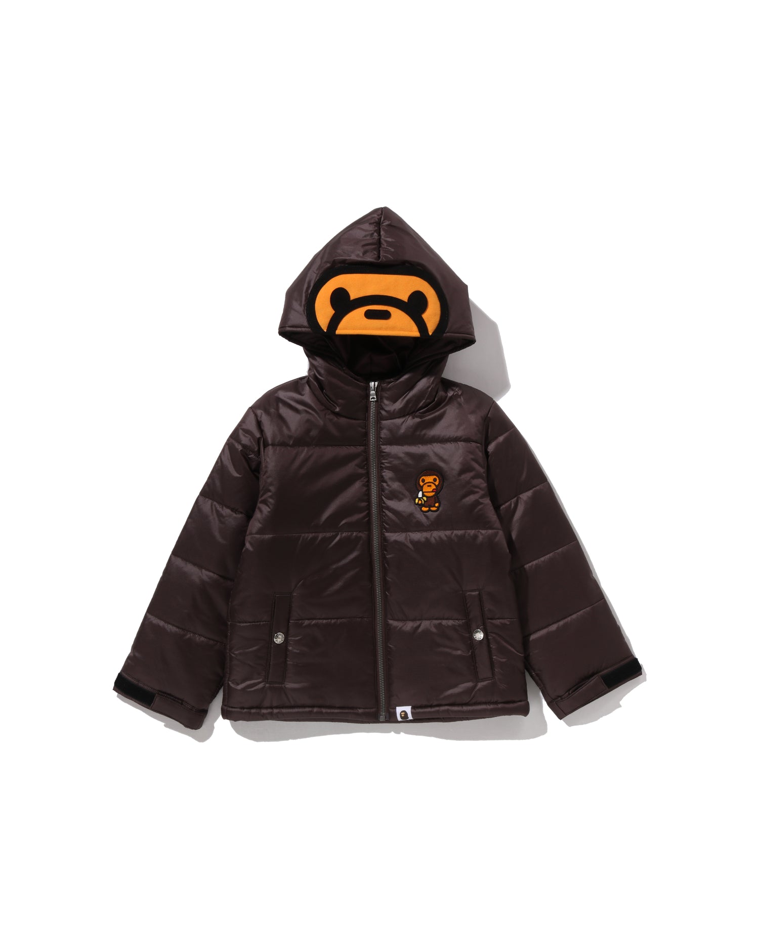 A BATHING APE® Kids Baby Milo Patch Padded Hoodie Jacket | Bape
