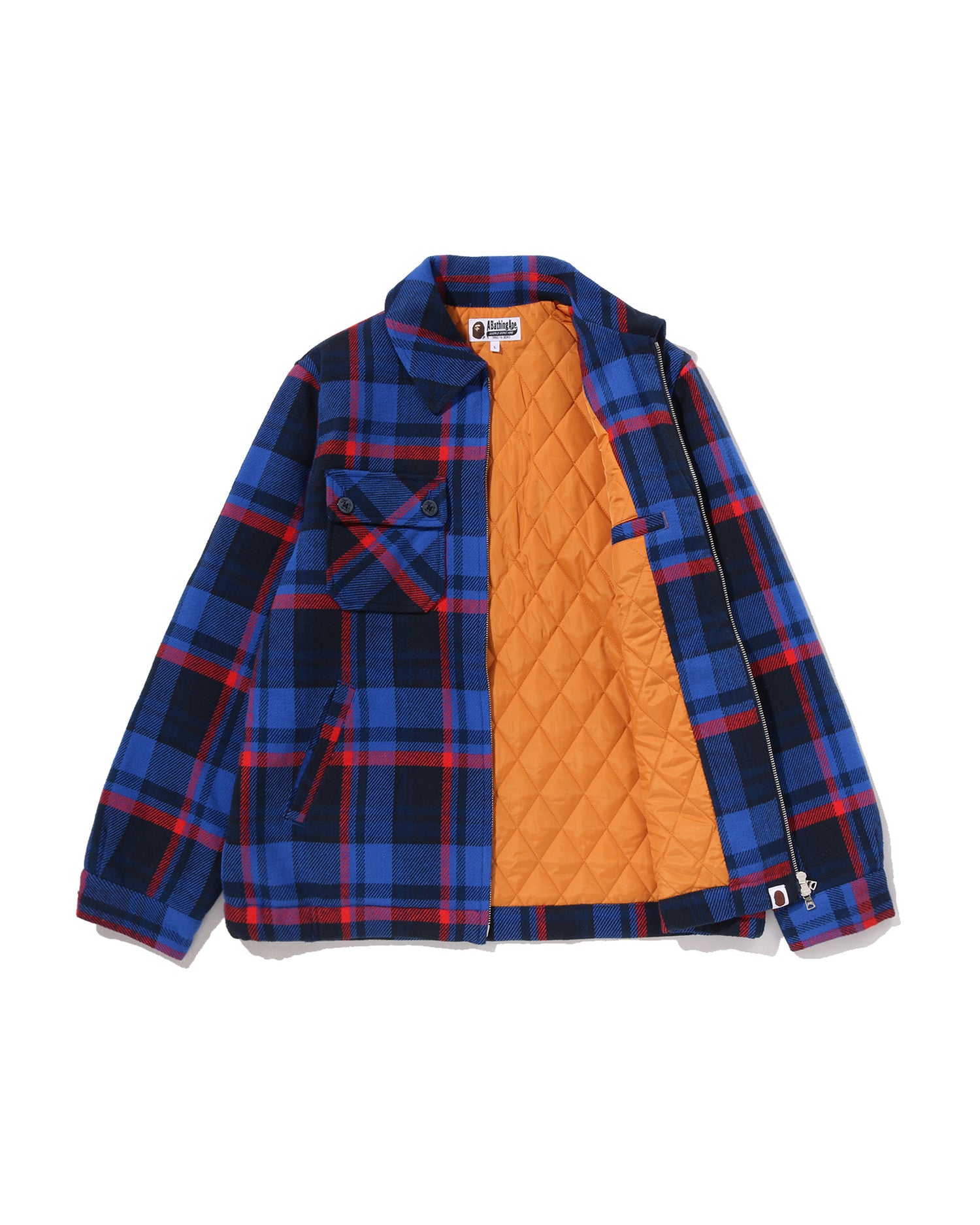 A BATHING APE　チェック　ジャケット　コート A BATHING APE® BAPE Check Cpo Zip Jacket | Bape official website