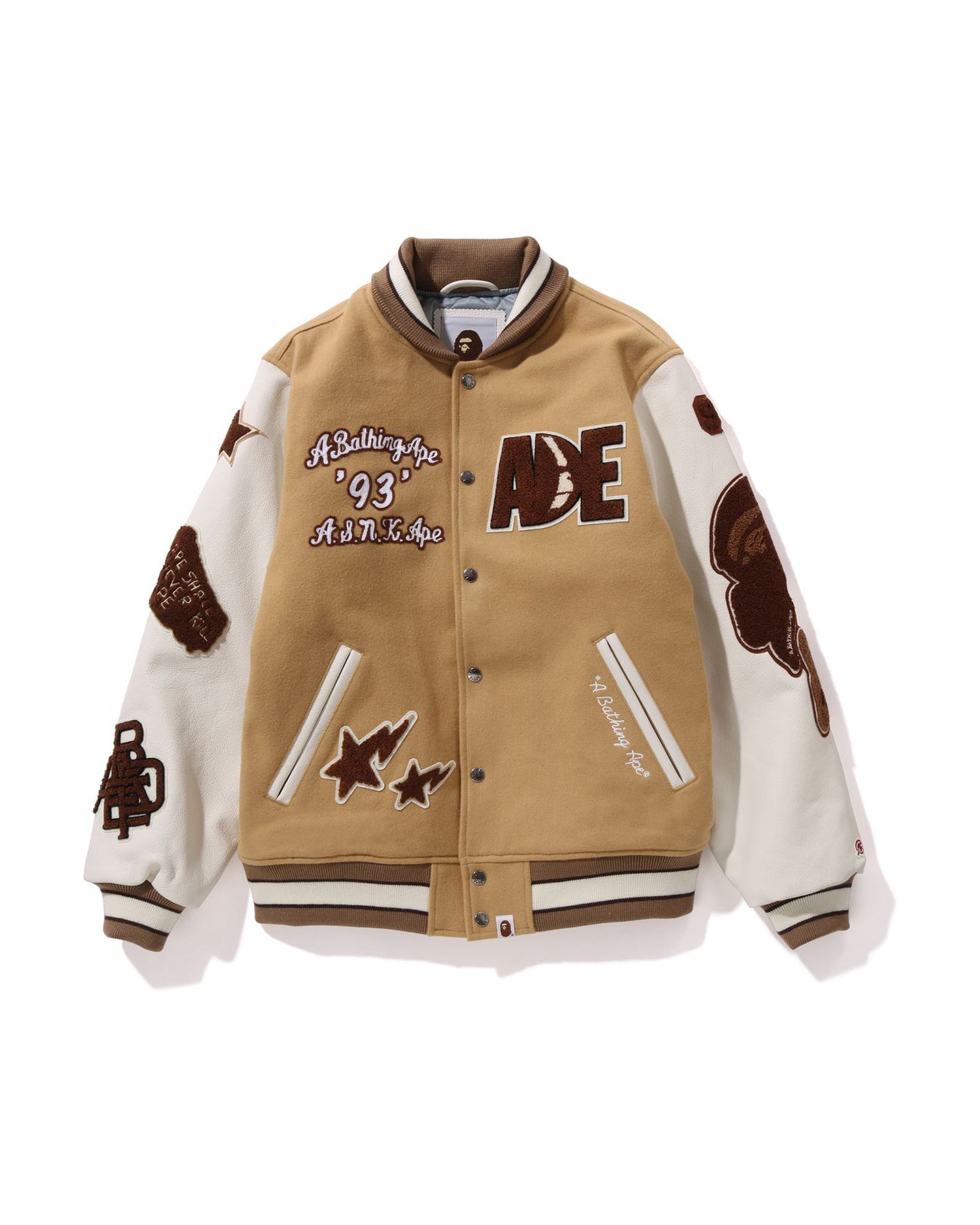 A Bathing Ape Sweat Varsity Jacket Size L Bape Head Logo