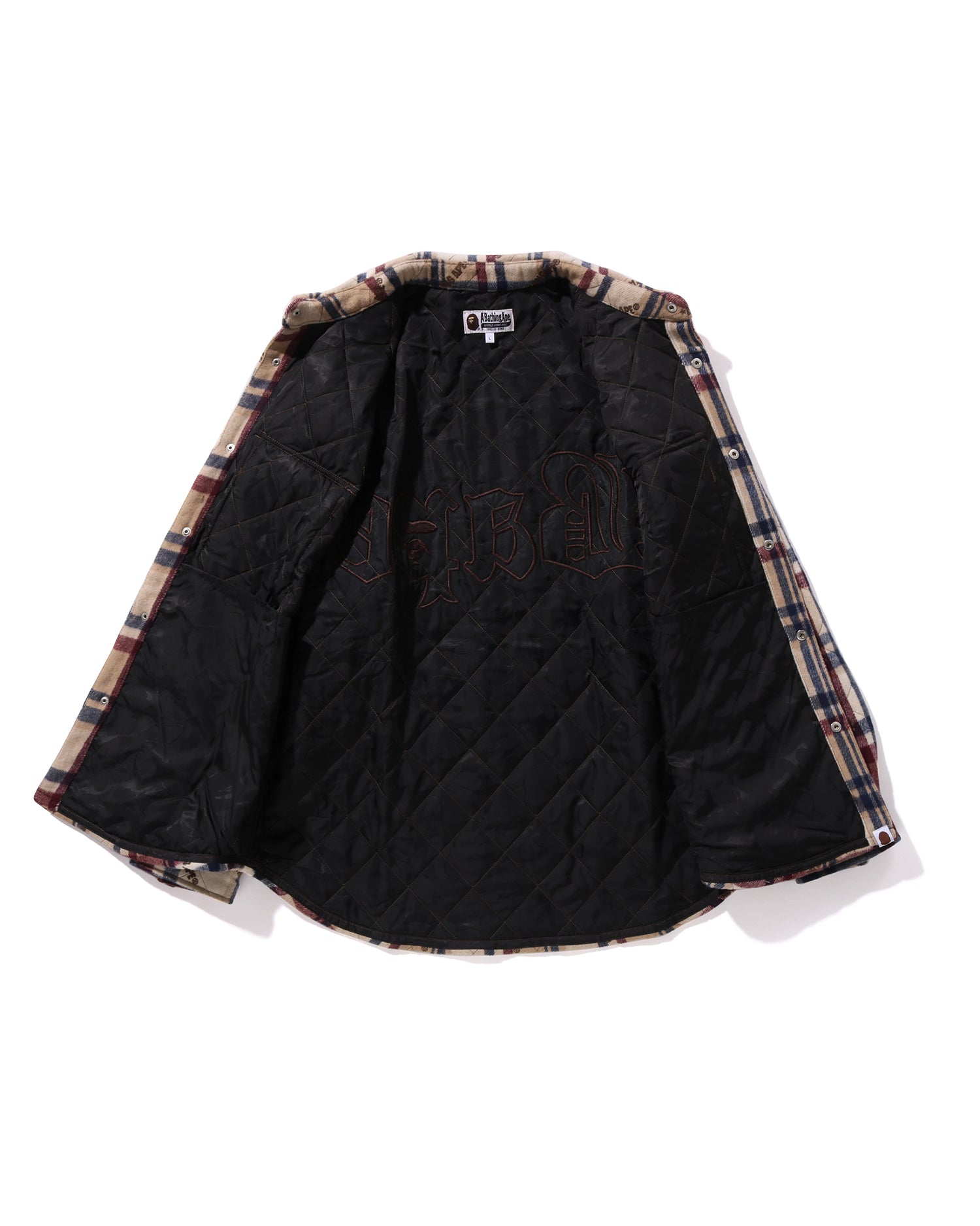 A BATHING APE チェック柄 フード付きジャケット M A BATHING APE（アベイシングエイプ）の「BAPE CHECK DOWN