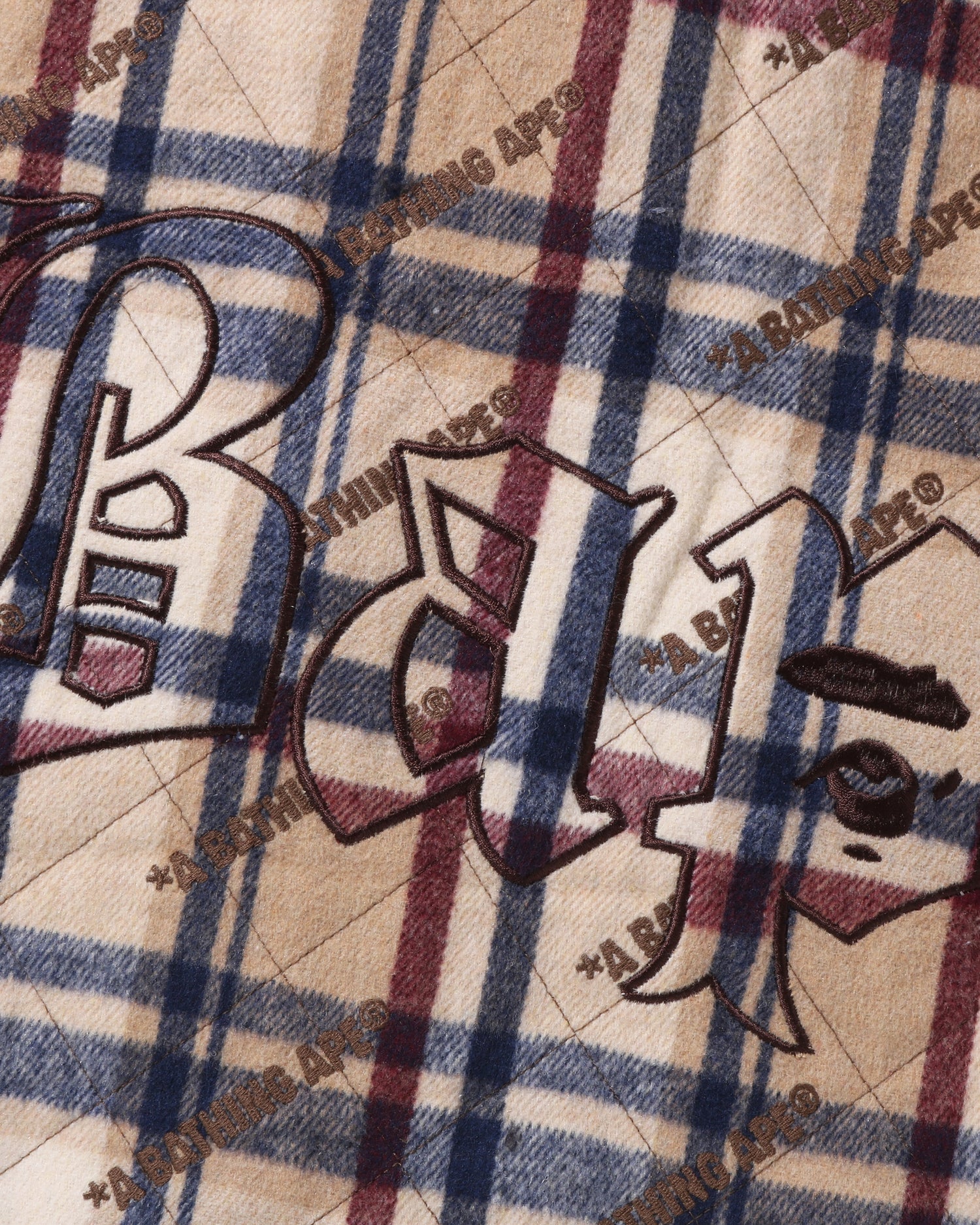 A BATHING APE チェック柄 フード付きジャケット M A BATHING APE（アベイシングエイプ）の「BAPE CHECK DOWN