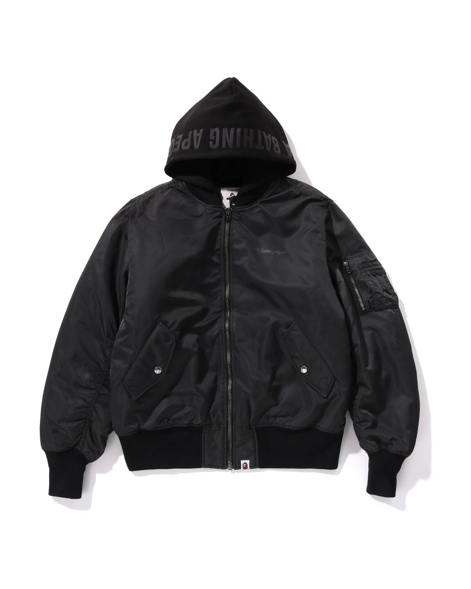 Bape bomber jacket black hotsell