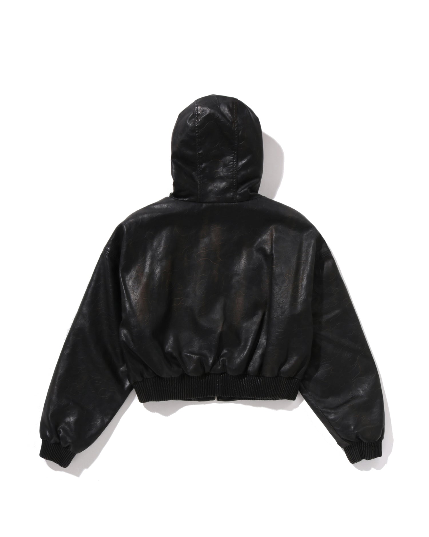 A BATHING APE® Camo Embrossed Washed Rhinestone Cropped Jacket