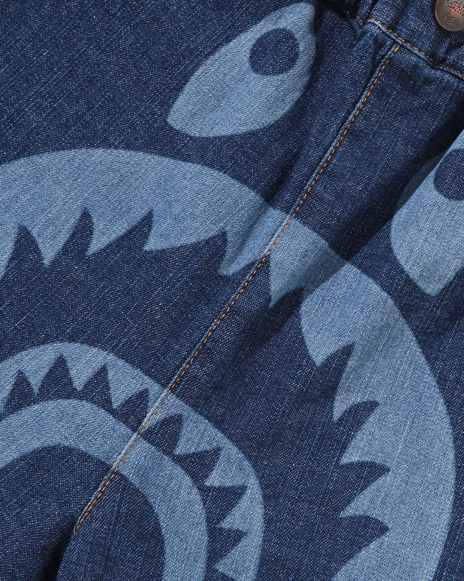 BAPE KIDS ロンパース シャーク 厚手 サイズ70 A BATHING APE® Kids Shark 10 Oz Denim Pants | Bape official