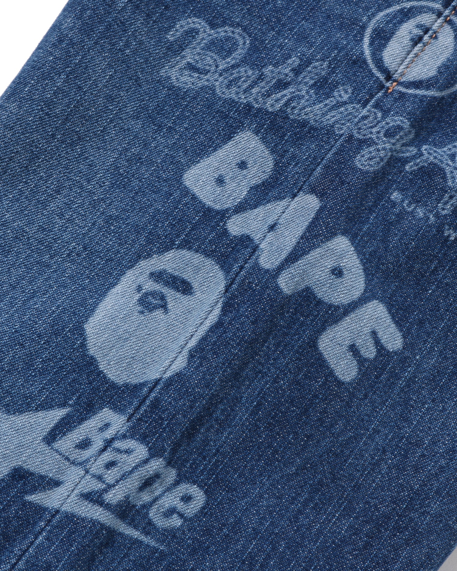 A BATHING APE® Kids BAPE Multi Graphics 10 Oz Denim Pants | Bape