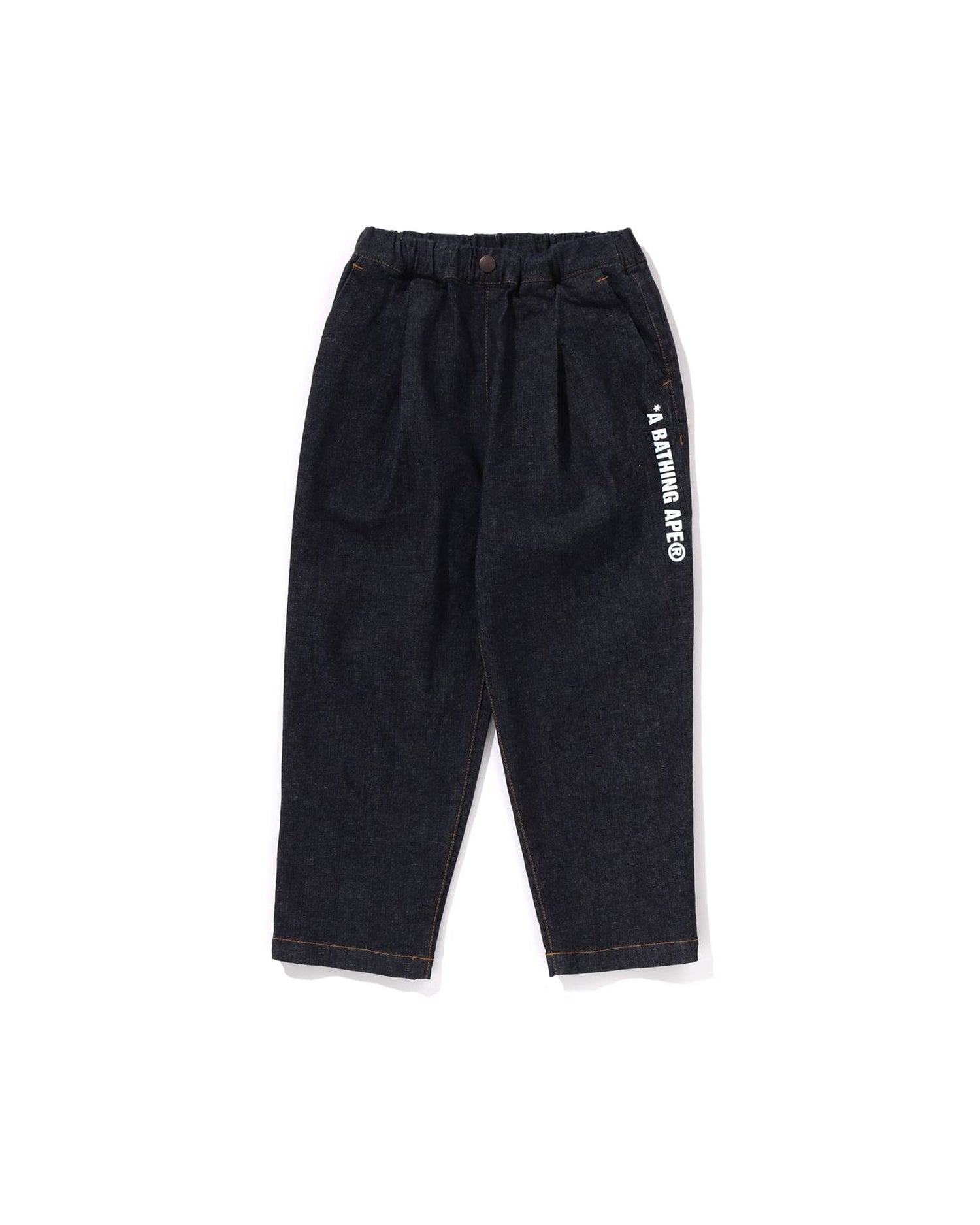 A BATHING APE® Kids BAPE Logo 10 Oz Stretch Denim Pants