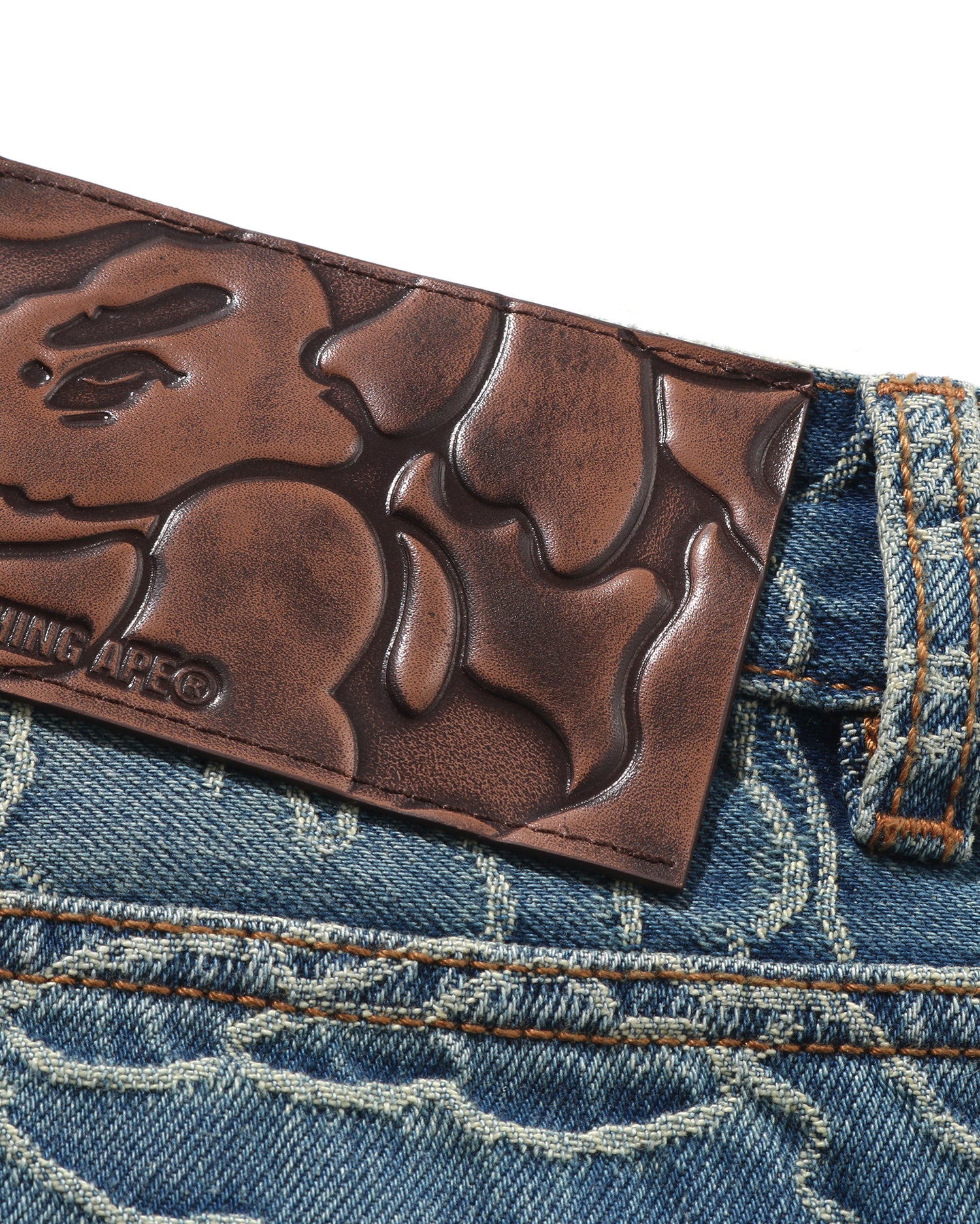 A BATHING APE® Line Camo Jacquard One Point Relaxed Fit 13oz