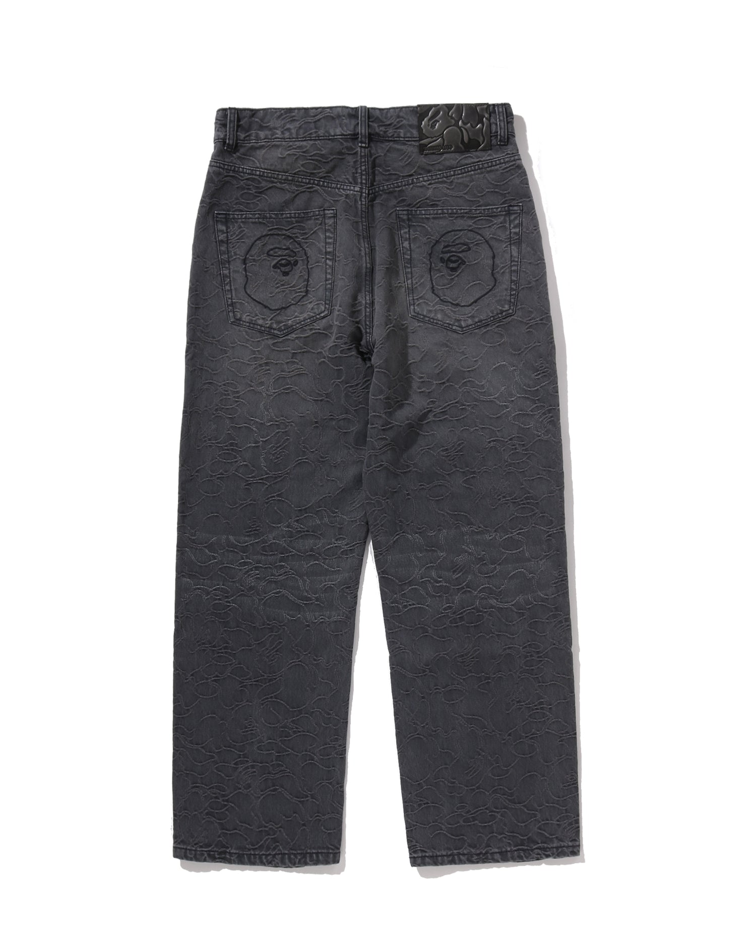 A BATHING APE® Line Camo Jacquard One Point Relaxed Fit 13oz Denim