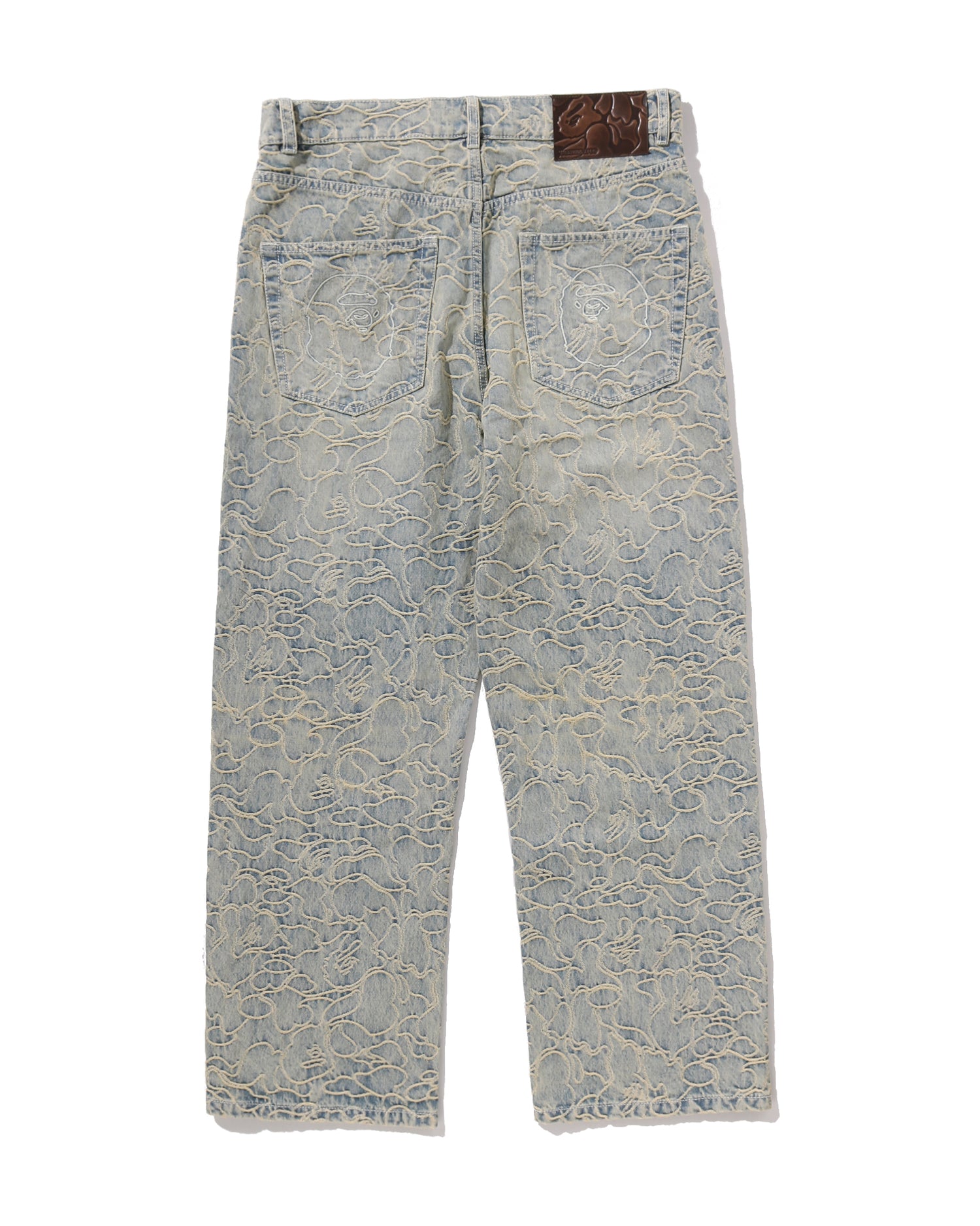 A BATHING APE® Line Camo Jacquard One Point Relaxed Fit 13oz Denim