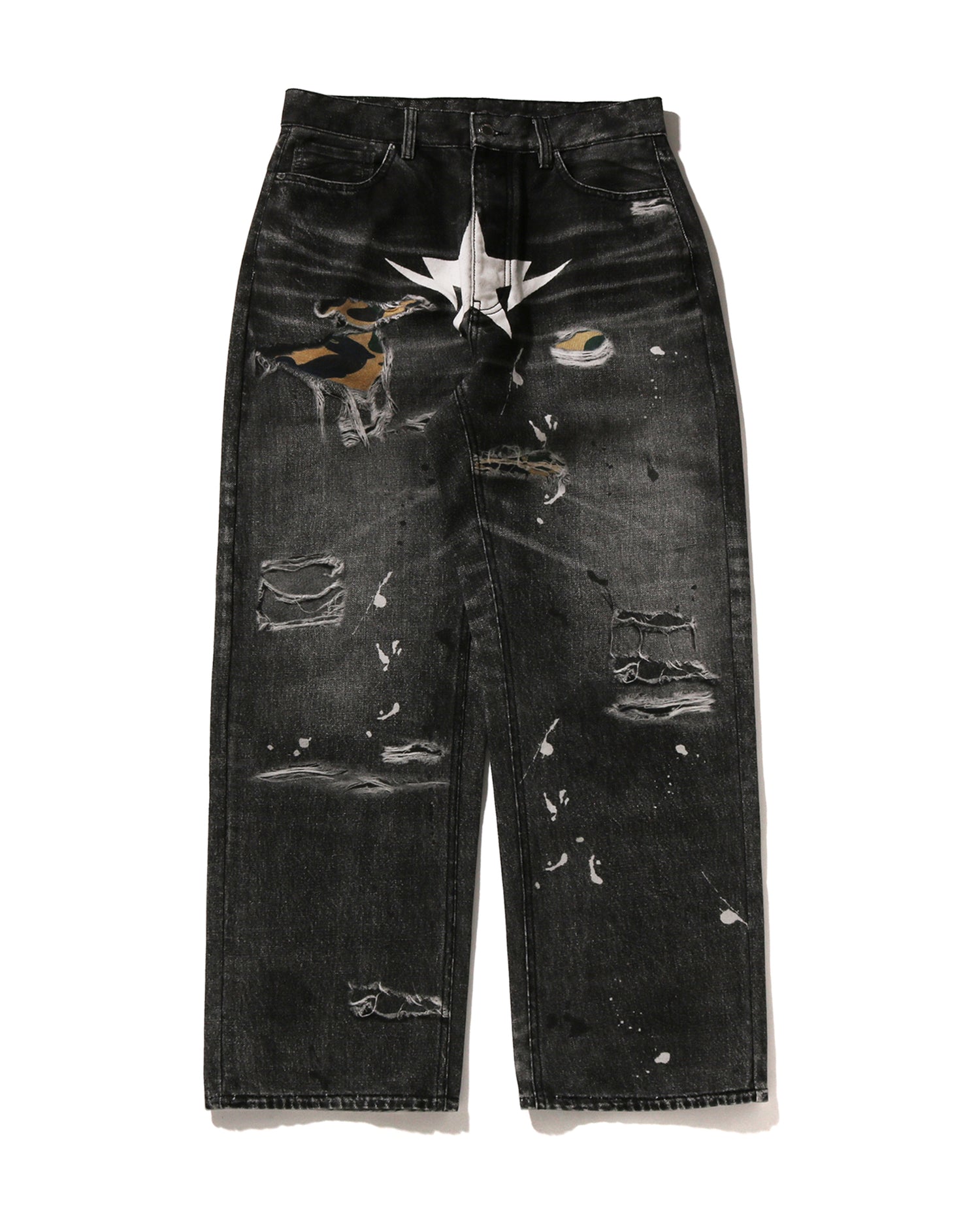 A BATHING APE® Fake Print BAPE STA Denim Pants | Bape official