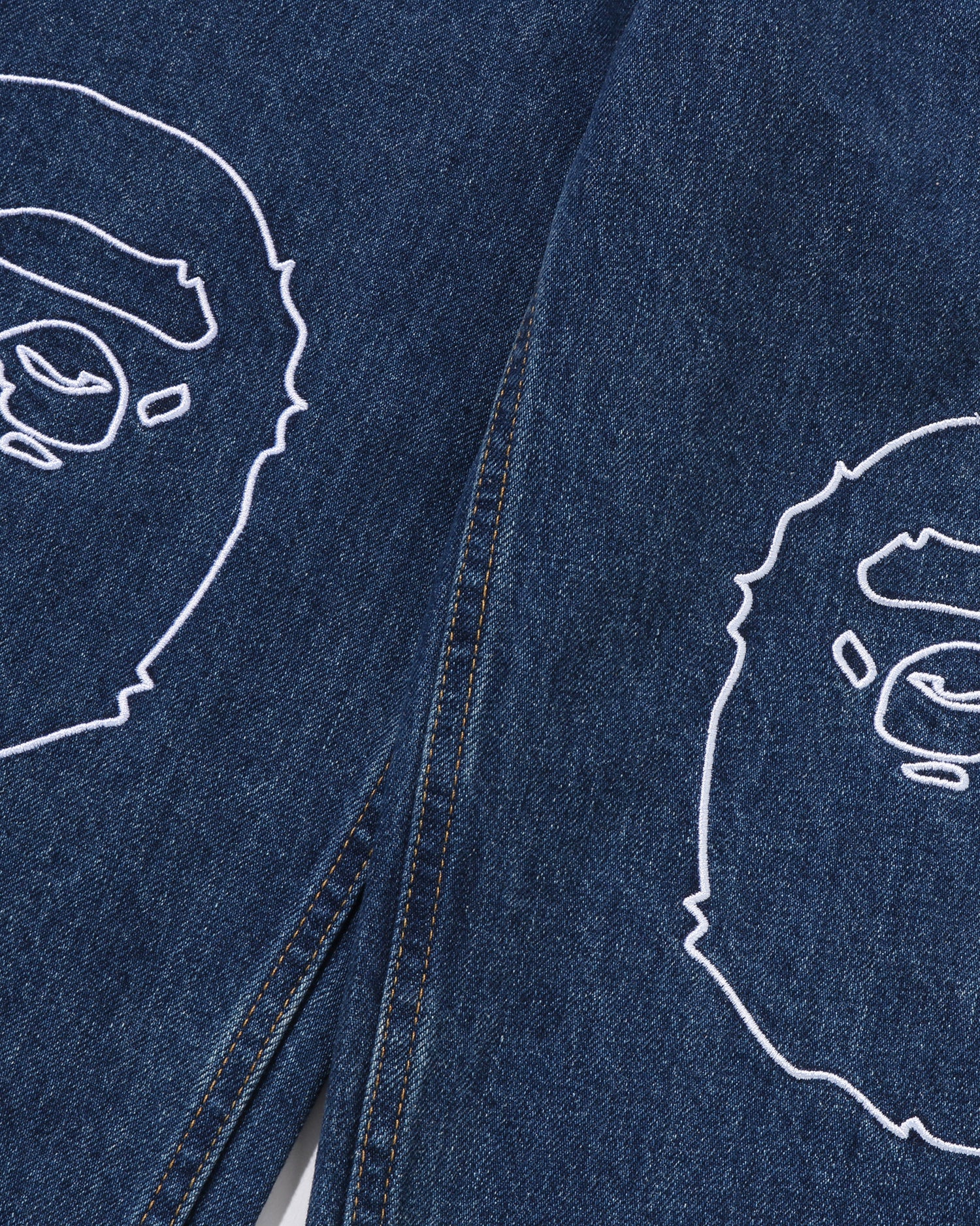 A BATHING APE® Ape Head 12 Oz Denim Pants | Bape official