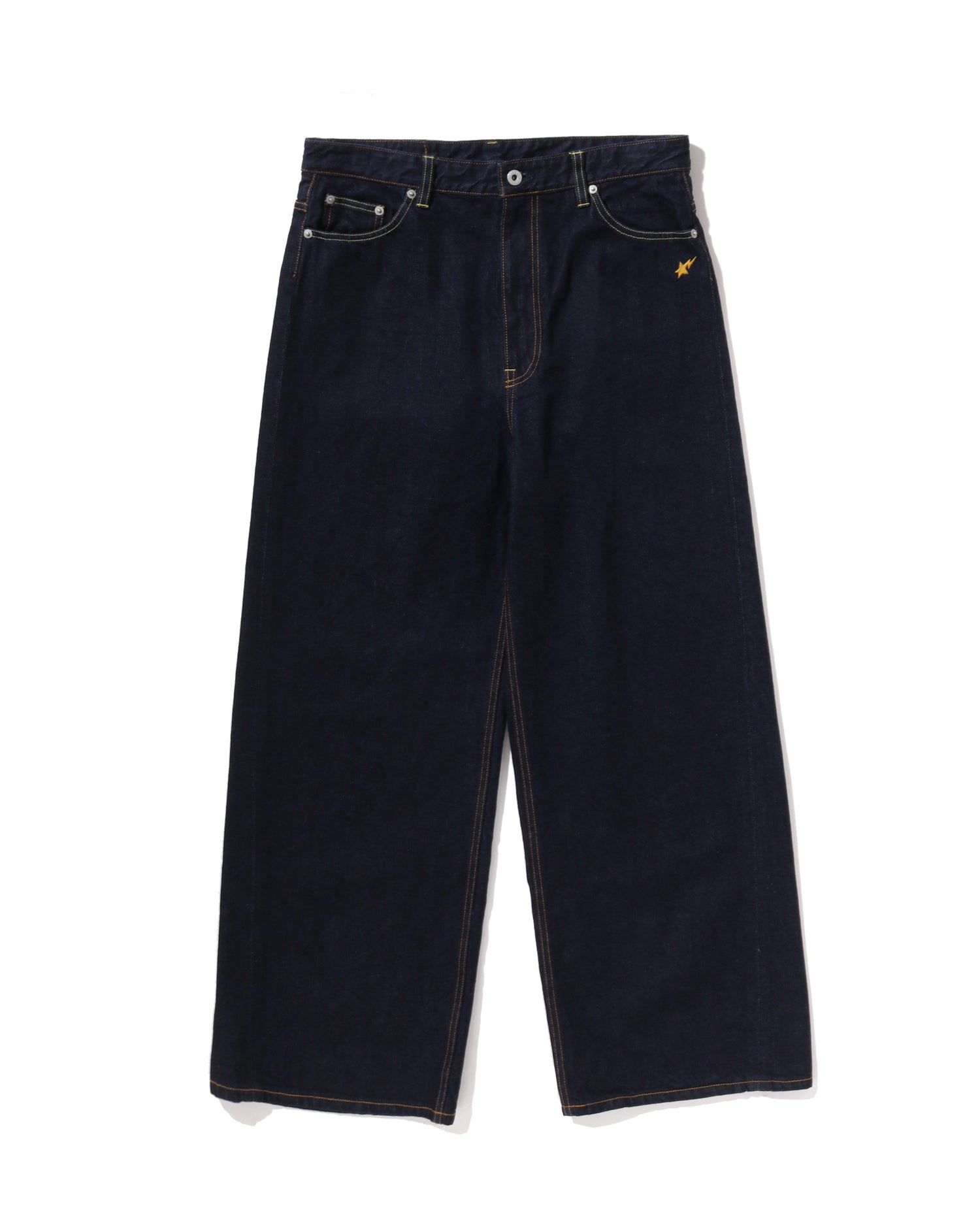 A BATHING APE® BAPE STA Embroidery Baggy Denim Pants | Bape
