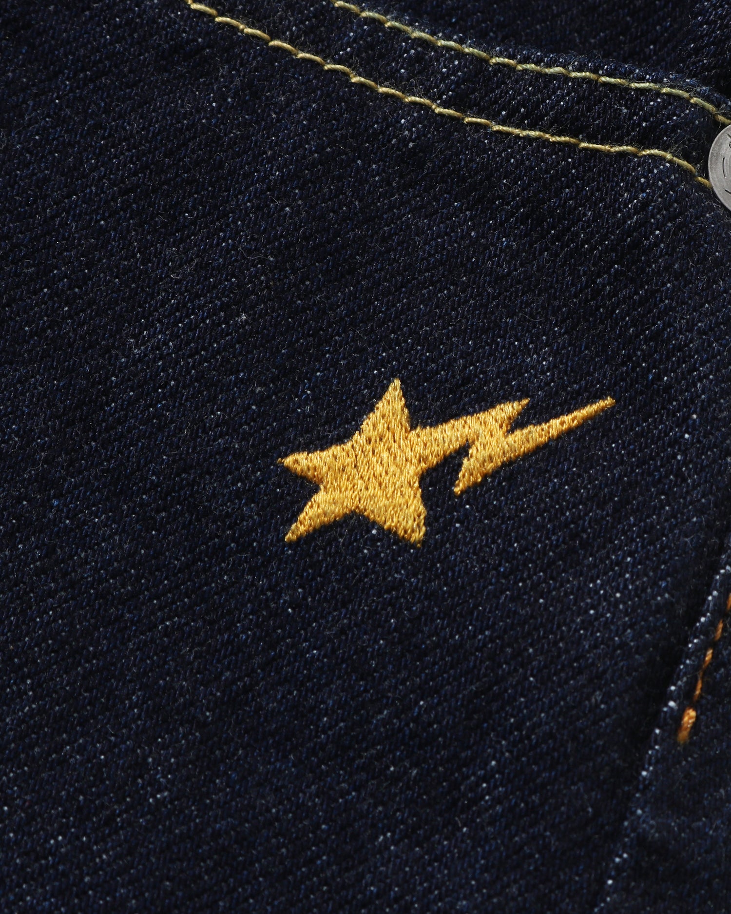 A BATHING APE® BAPE STA Embroidery Baggy Denim Pants | Bape