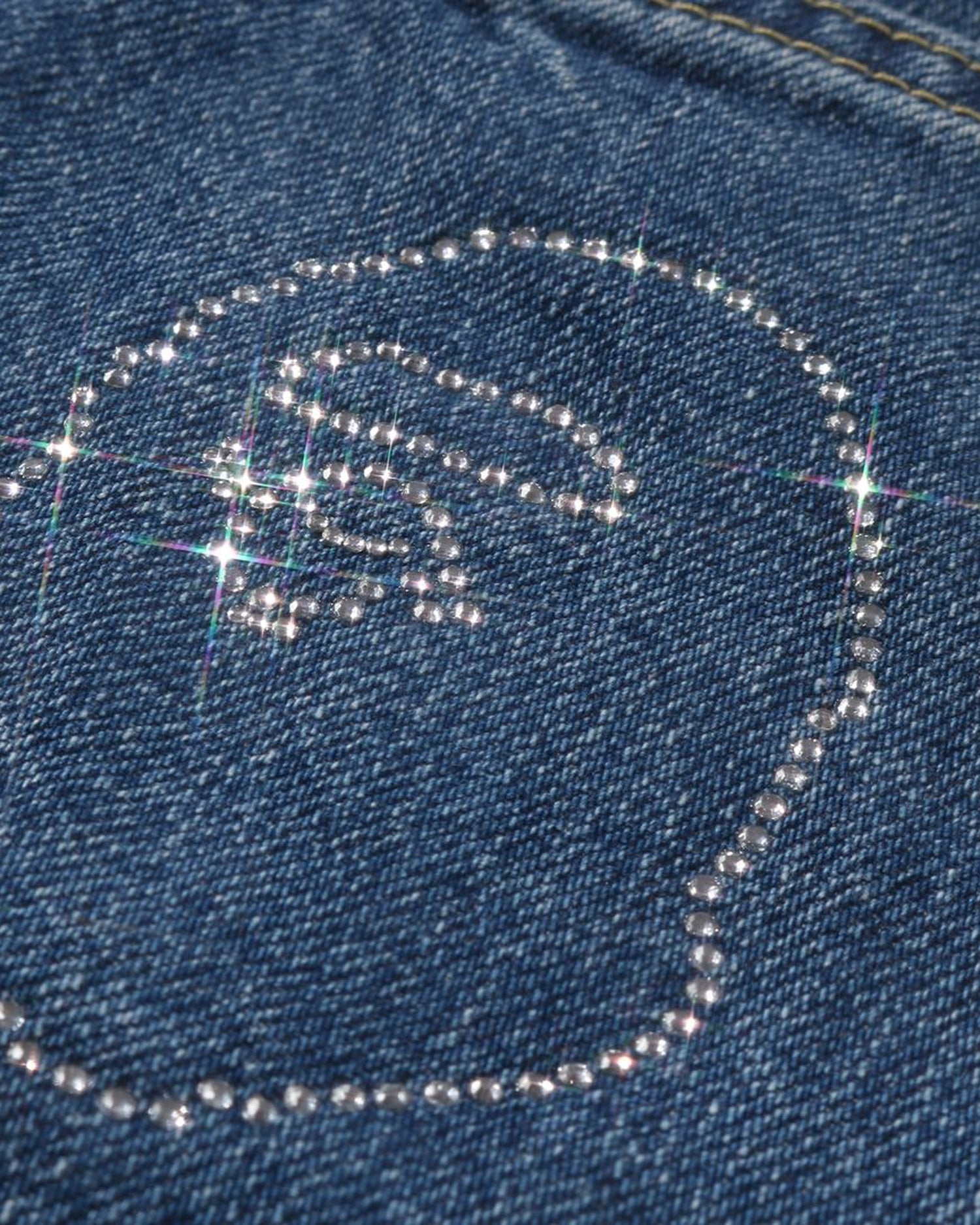 A BATHING APE® Crystal Ape Head Flare Denim Pants | Bape