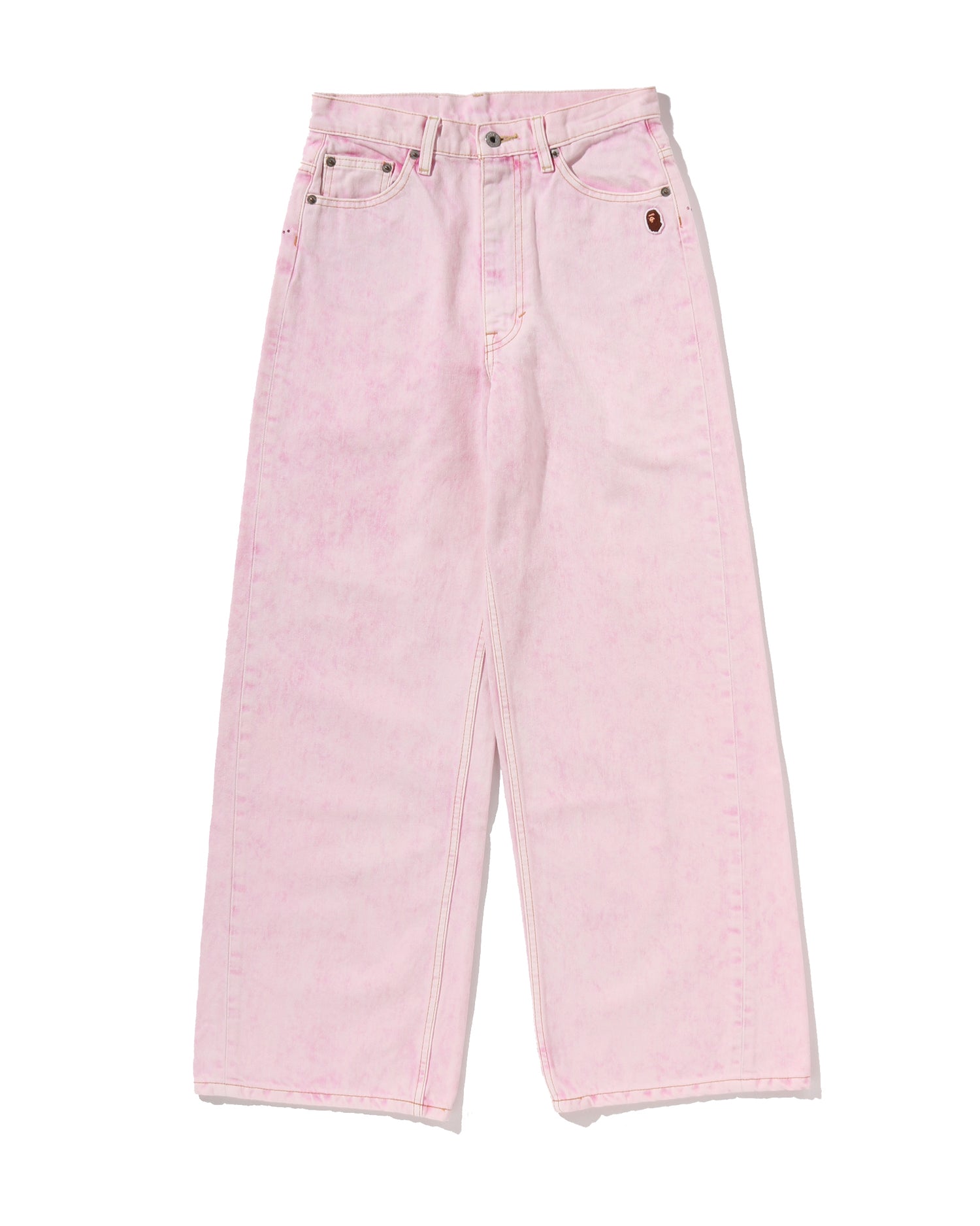 A BATHING APE® Crystal Stone BAPE STA Logo Baggy Denim Pants