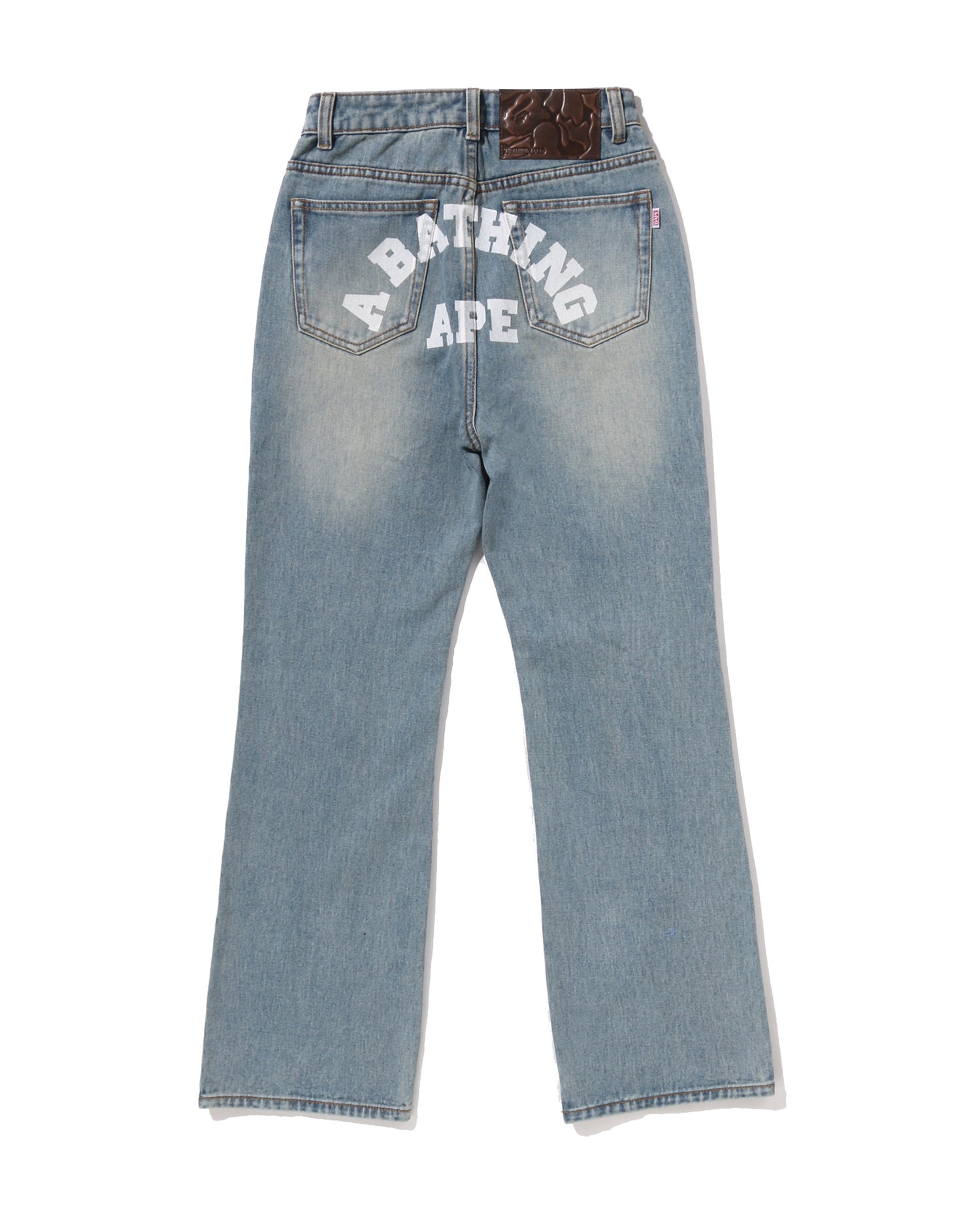 A BATHING APE® A Bathing Ape Logo Bootcut Denim Pants | Bape