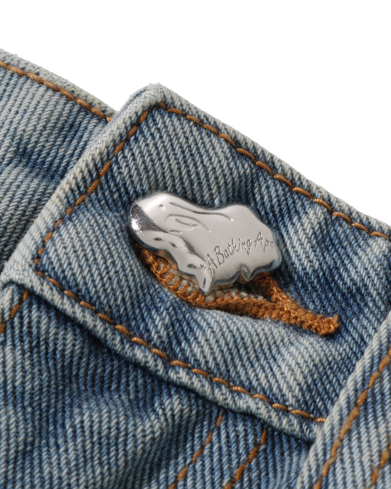 A BATHING APE® A Bathing Ape Logo Bootcut Denim Pants | Bape