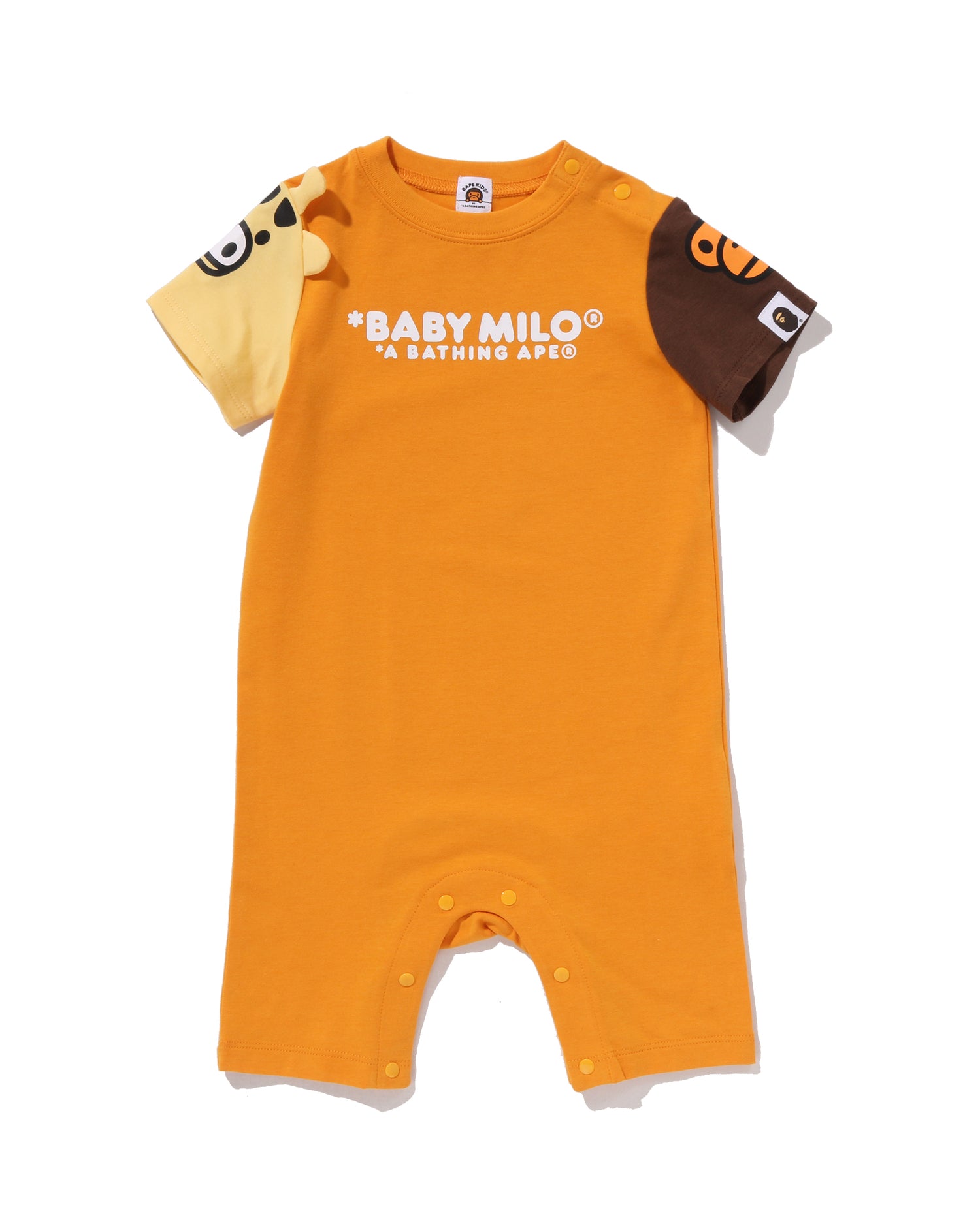 A BATHING APE® Babies Milo Friends Sleeves Rompers | Bape official
