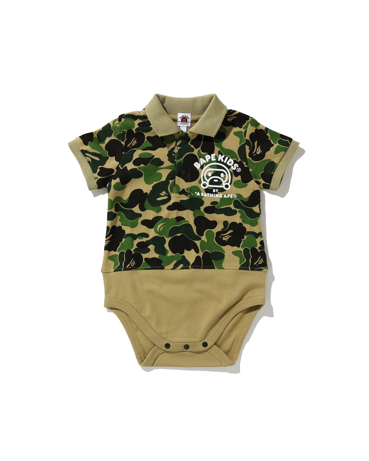 A BATHING APE® Babies Abc Camo Milo Polo Jersey Jumpsuit | Bape official  website – INT.BAPE.COM