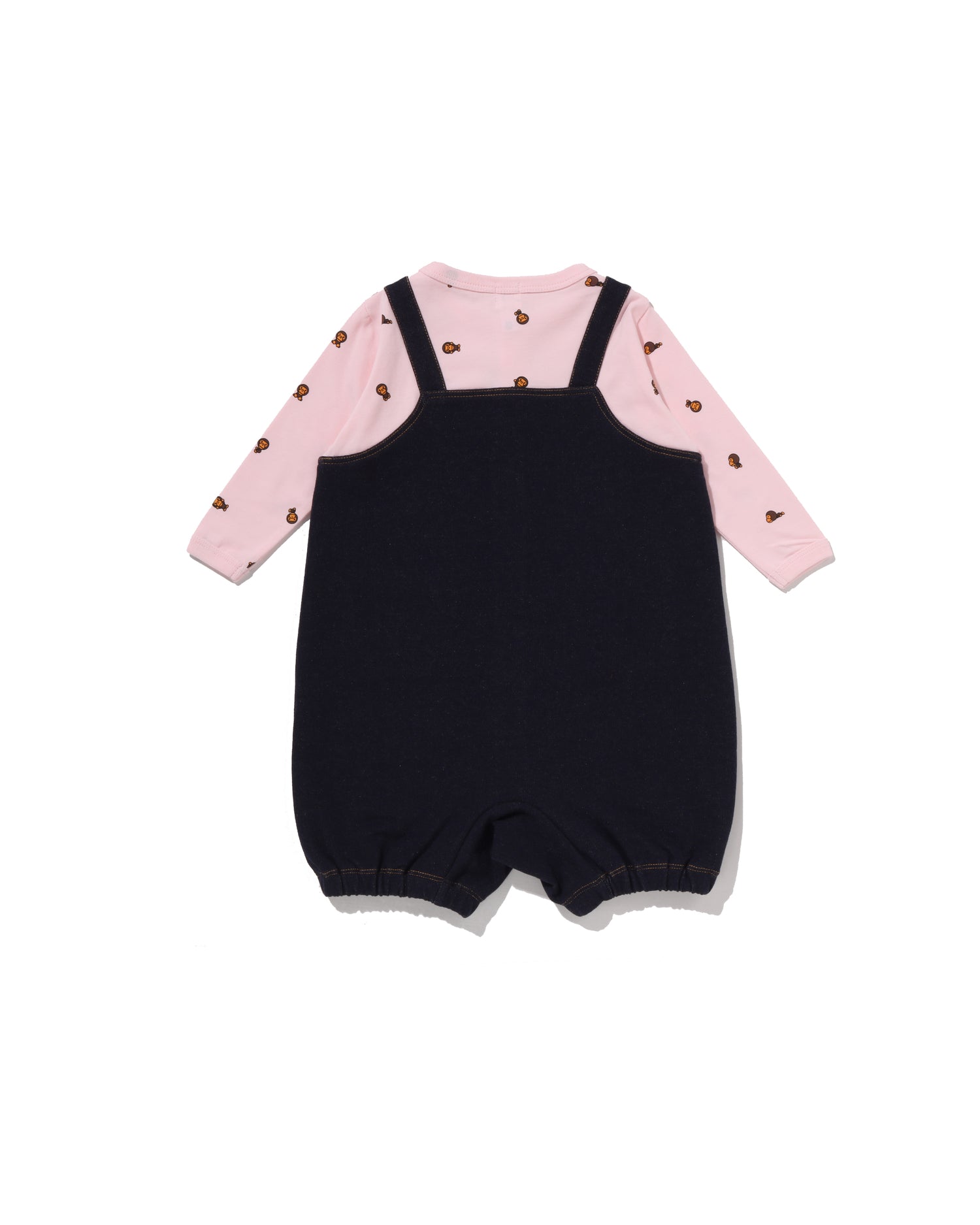 アベイシングエイプ❤︎ロンパース80 BABY MILO A BATHING APE® Babies Baby Milo Monogram Salopette Layered Rompers
