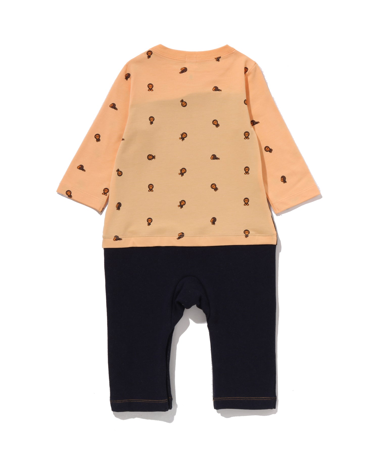 A BATHING APE® Babies Baby Milo Monogram Face Friends Rompers