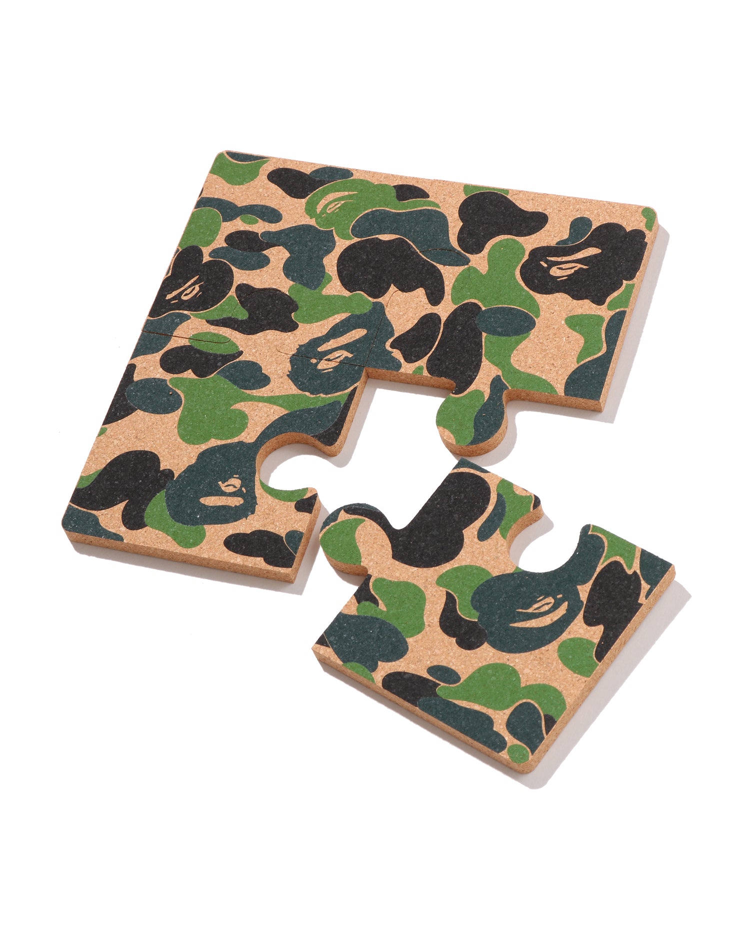 A BATHING APE® Abc Camo Puzzle Cork Coaster | Bape official