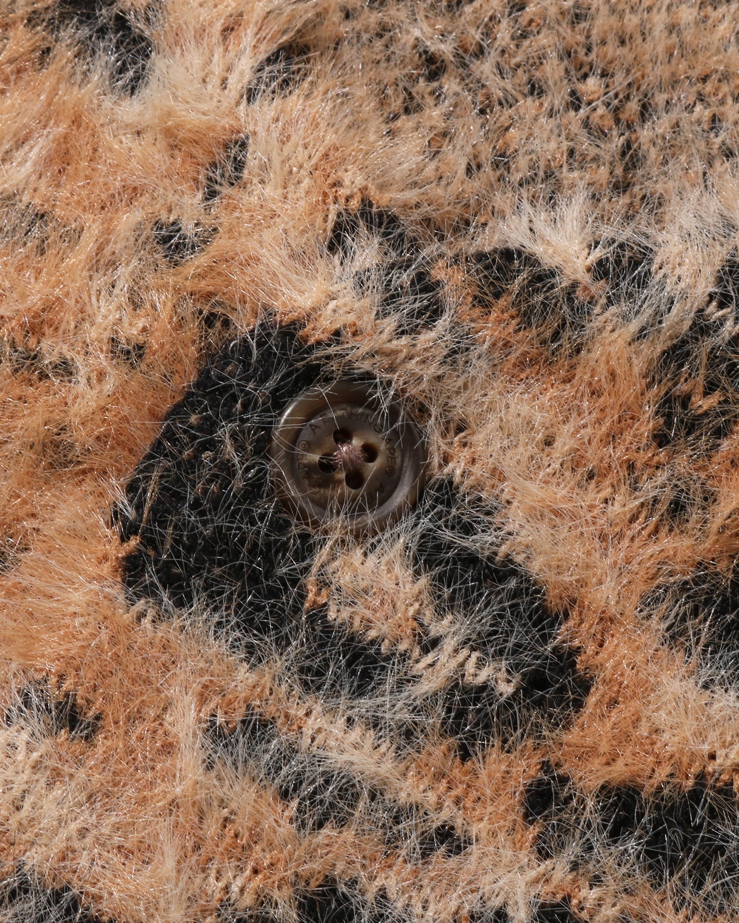 A BATHING APE® Wild Leopard Pattern Shaggy Cardigan | Bape