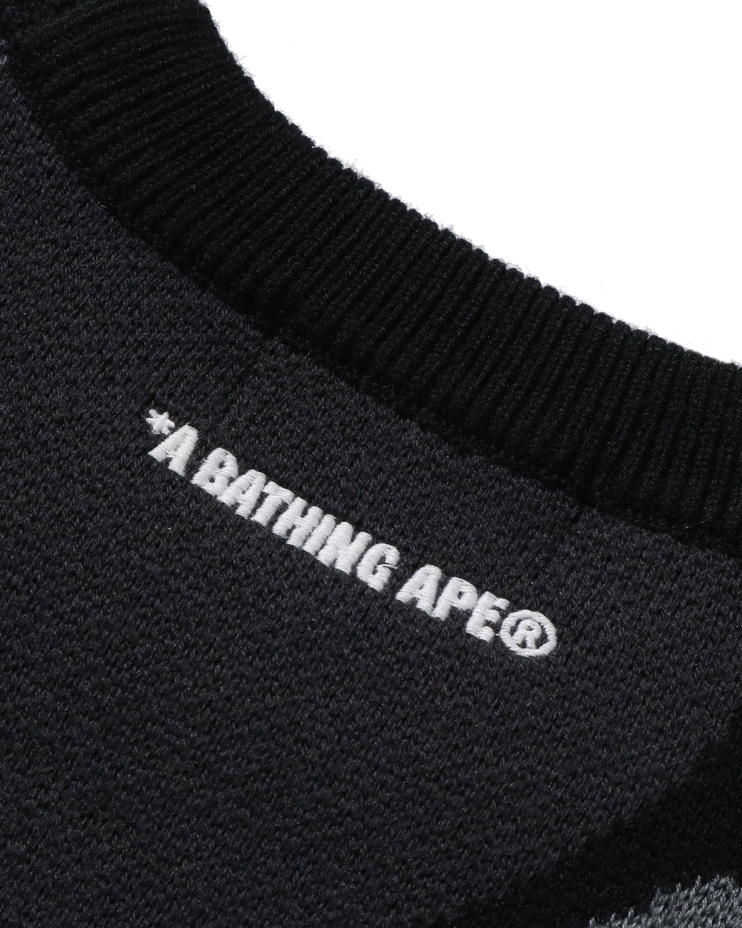 A BATHING APE® Mega Abc Camo Knit Crewneck Sweatshirt | Bape