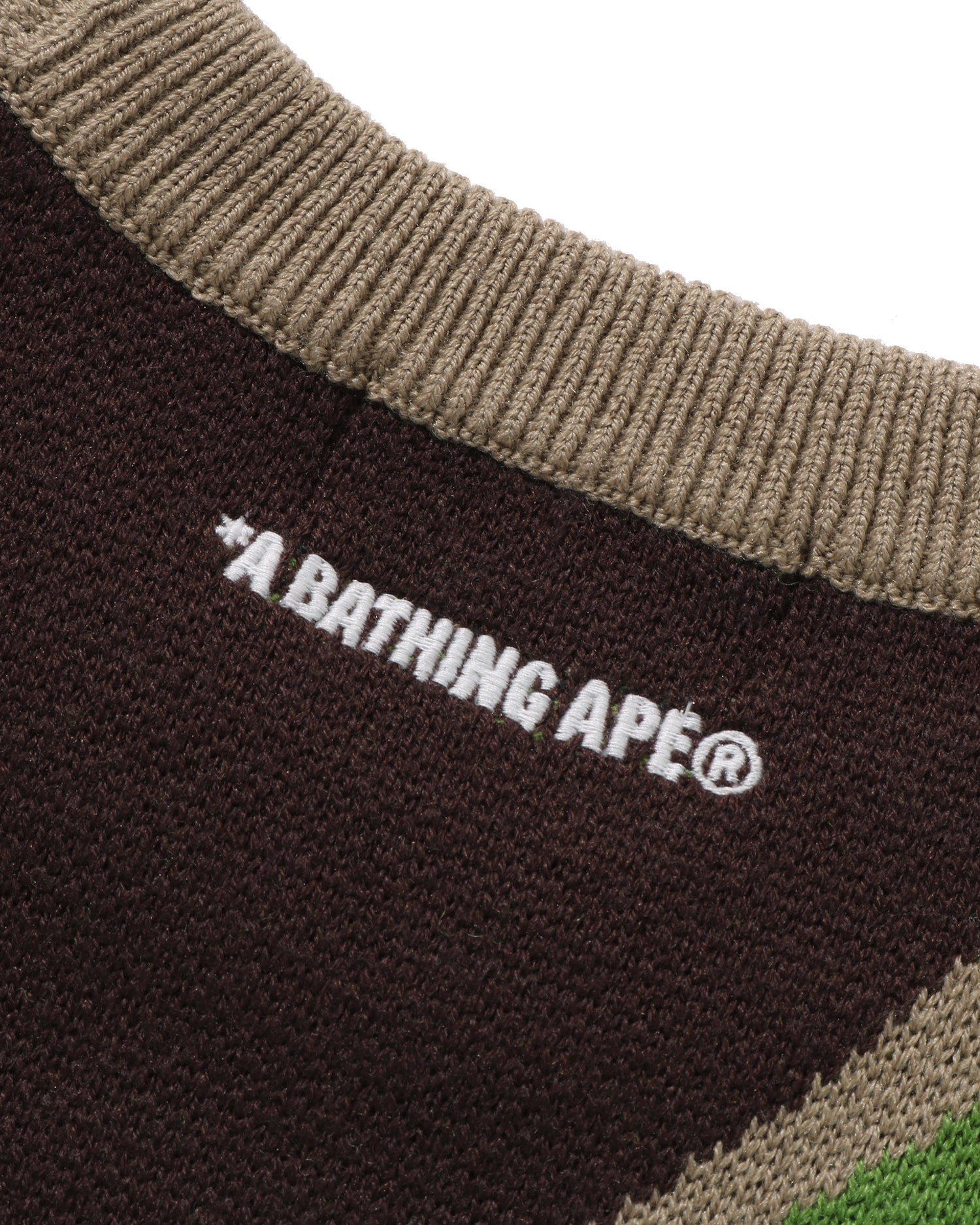 A BATHING APE® Mega Abc Camo Knit Crewneck Sweatshirt | Bape