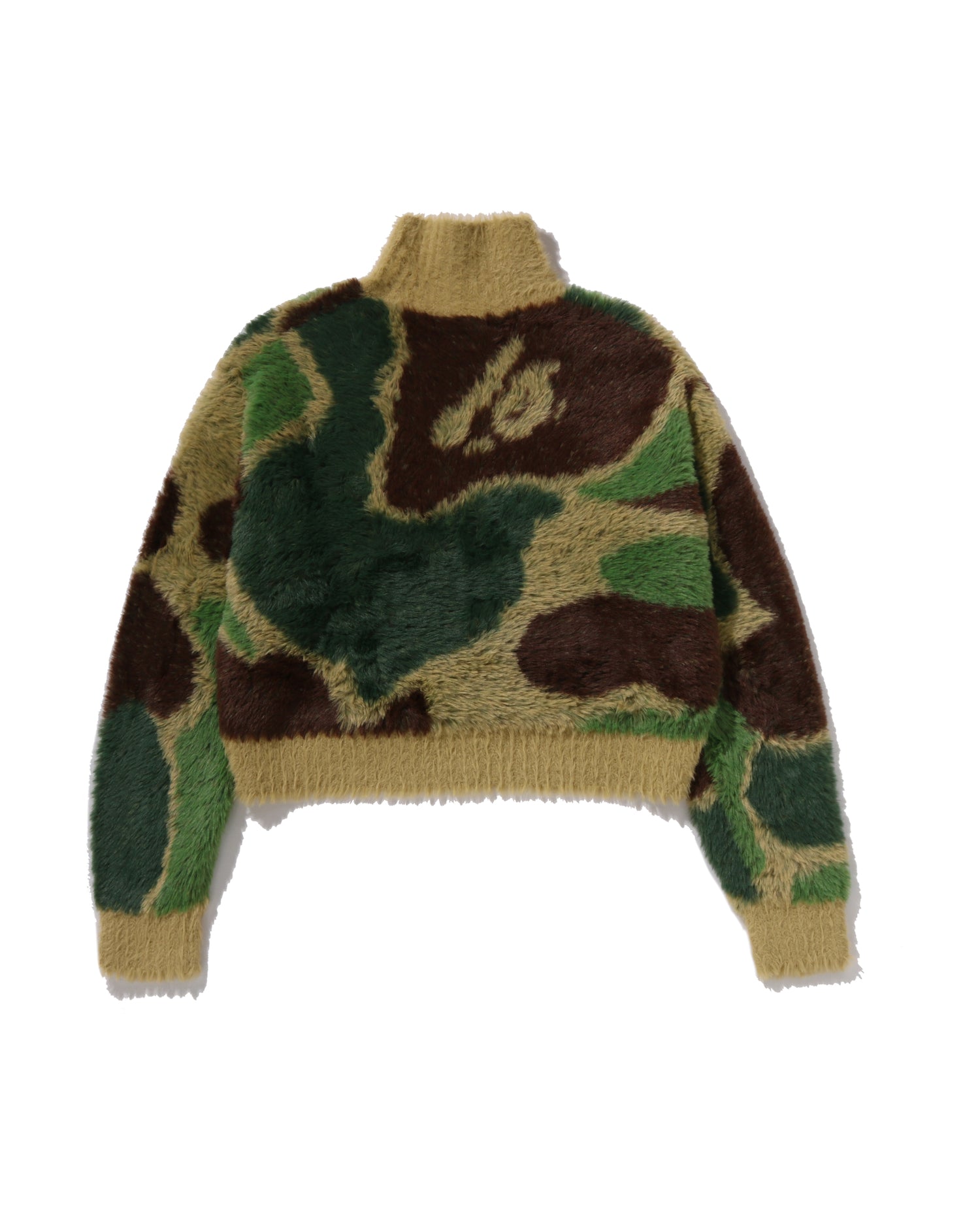 パーカー KAAM long foodie A BATHING APE® Mega Abc Camo Long Fur Mockneck Cropped Zip