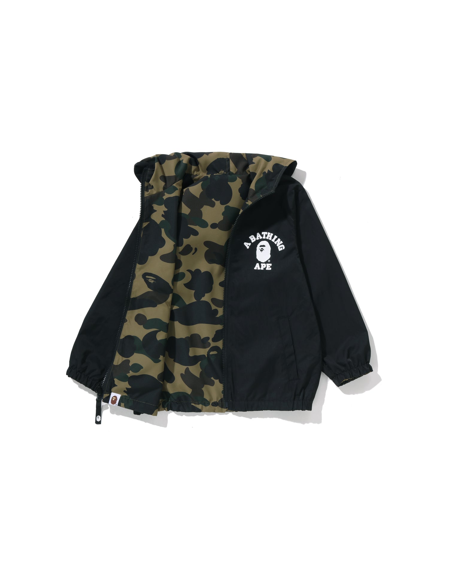 A BATHING APE® Kids 1st Camo Reversible Hoodie Jacket | Bape