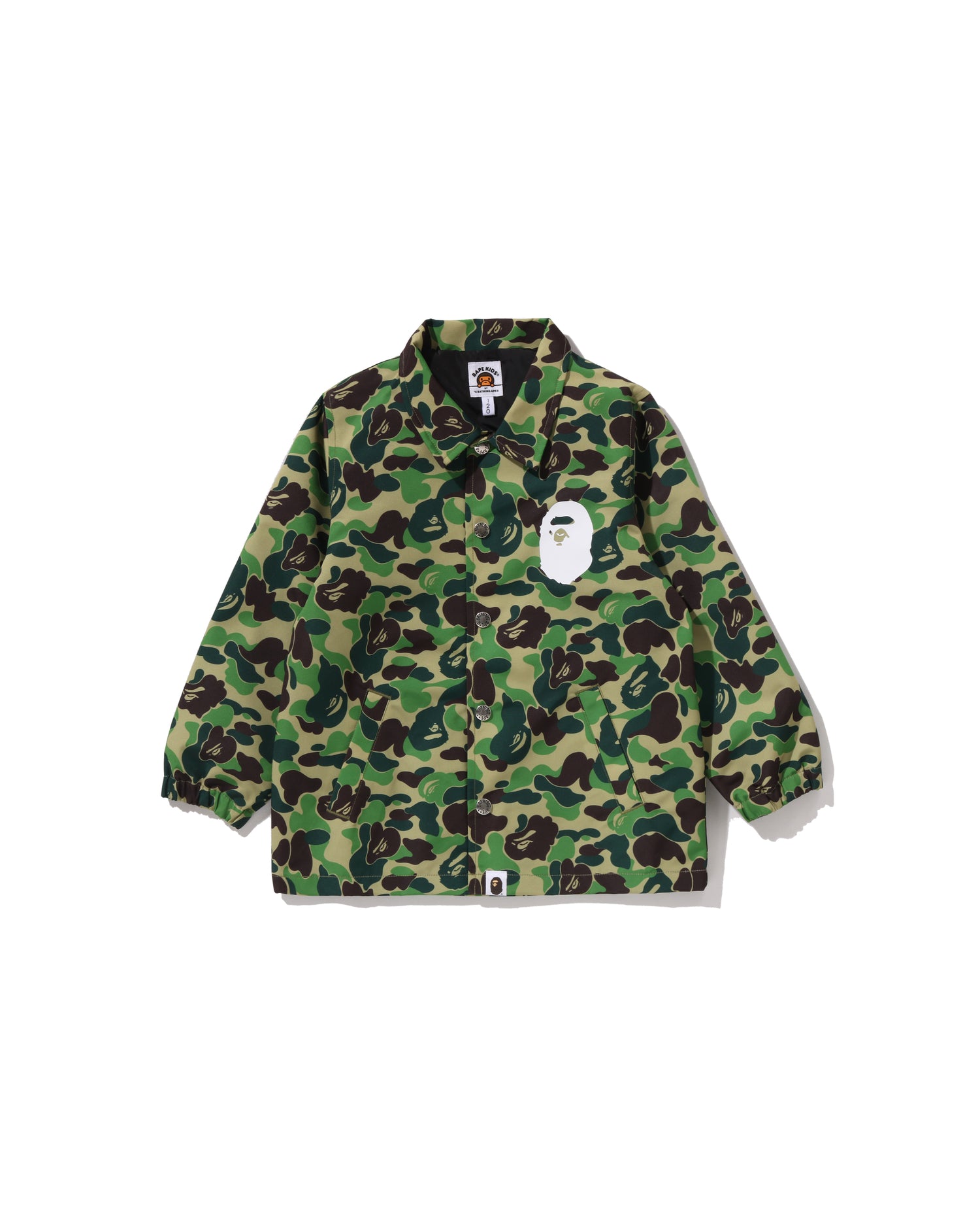 A BATHING APE® Kids Abc Camo College Coach Jacket | Bape official