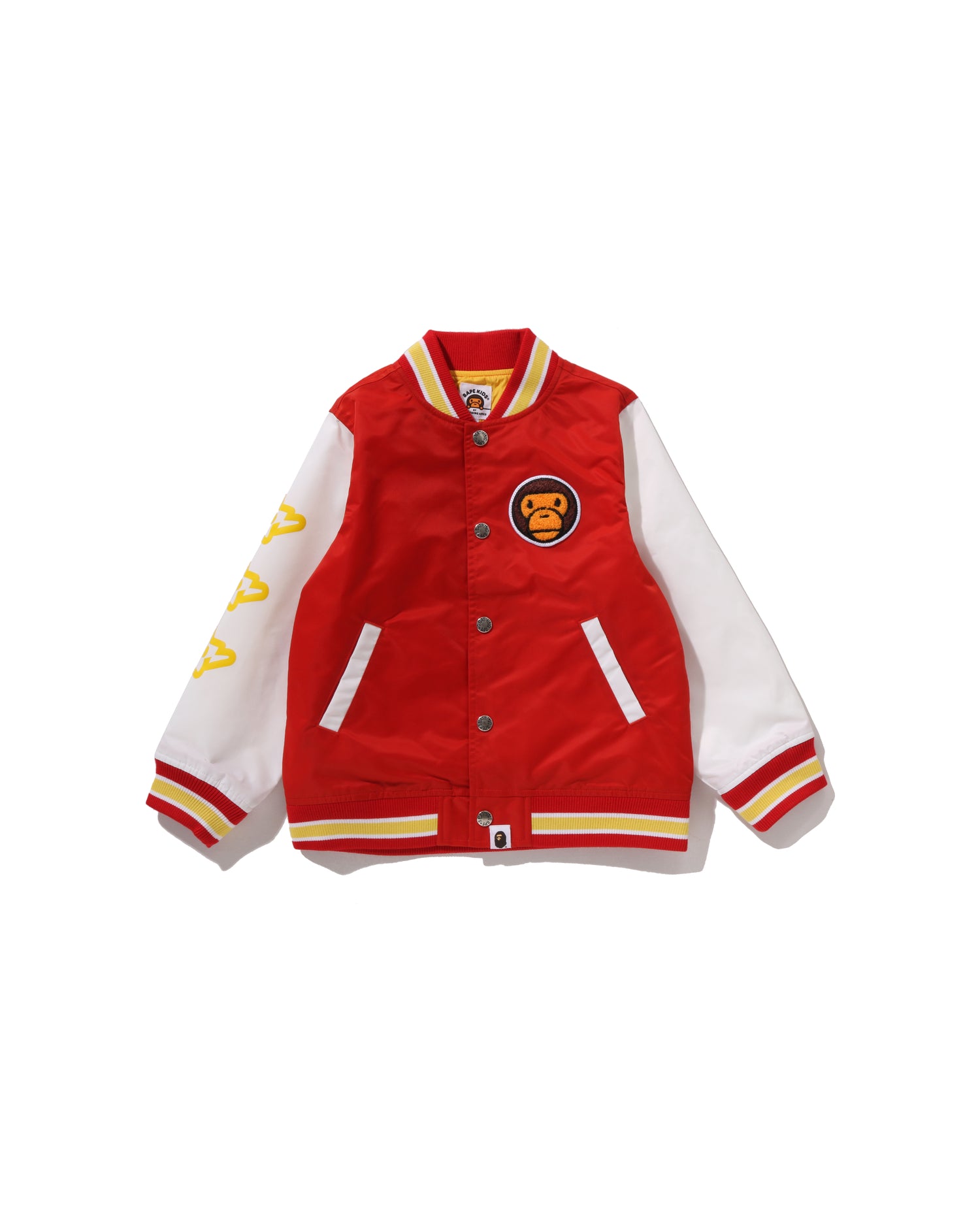 A BATHING APE® Kids Baby Milo Varsity Jacket | Bape official
