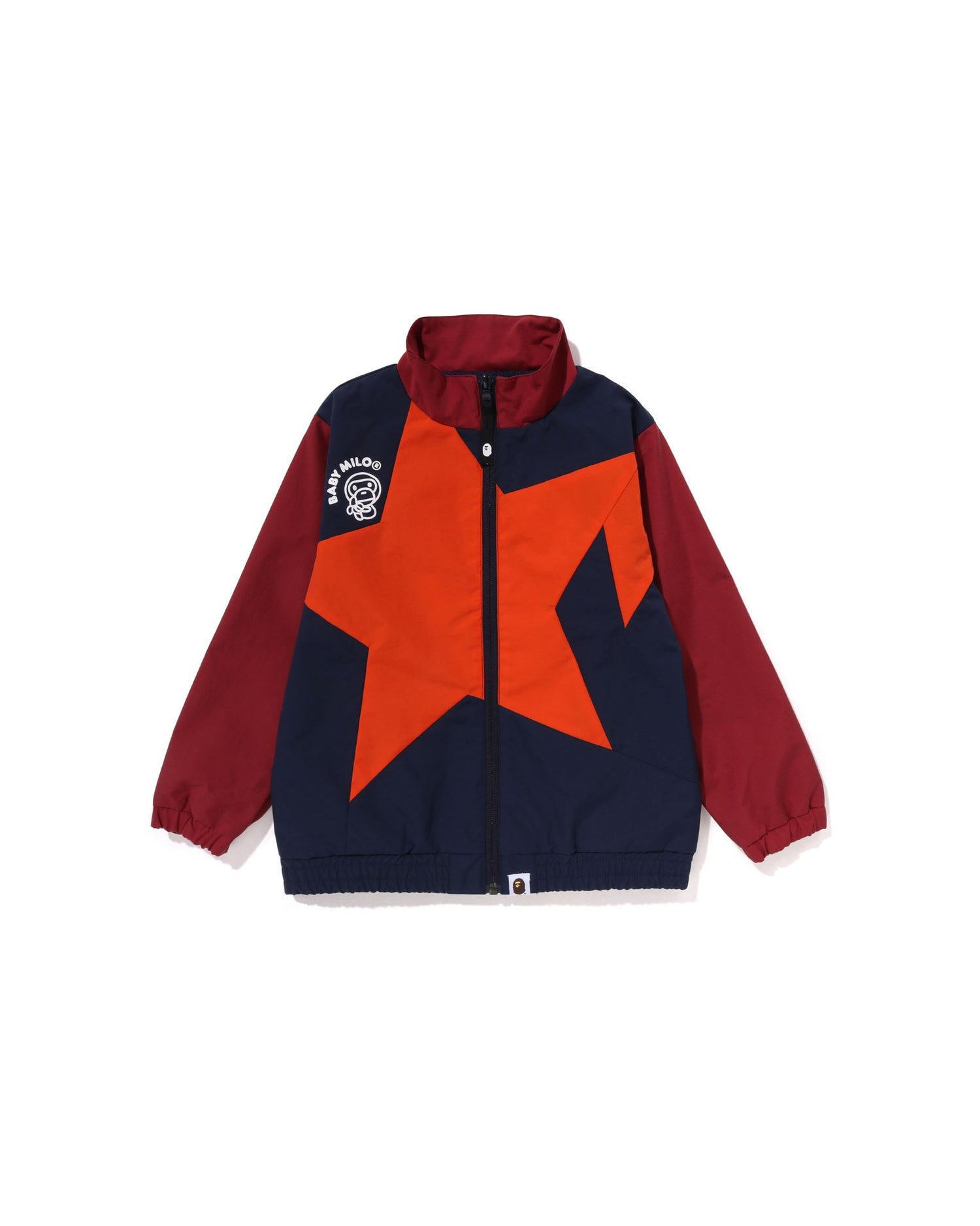 BAPE BABY MILO スタジャン L BAPE sz XS Baby Milo Red Baseball Jacket White Sleeves