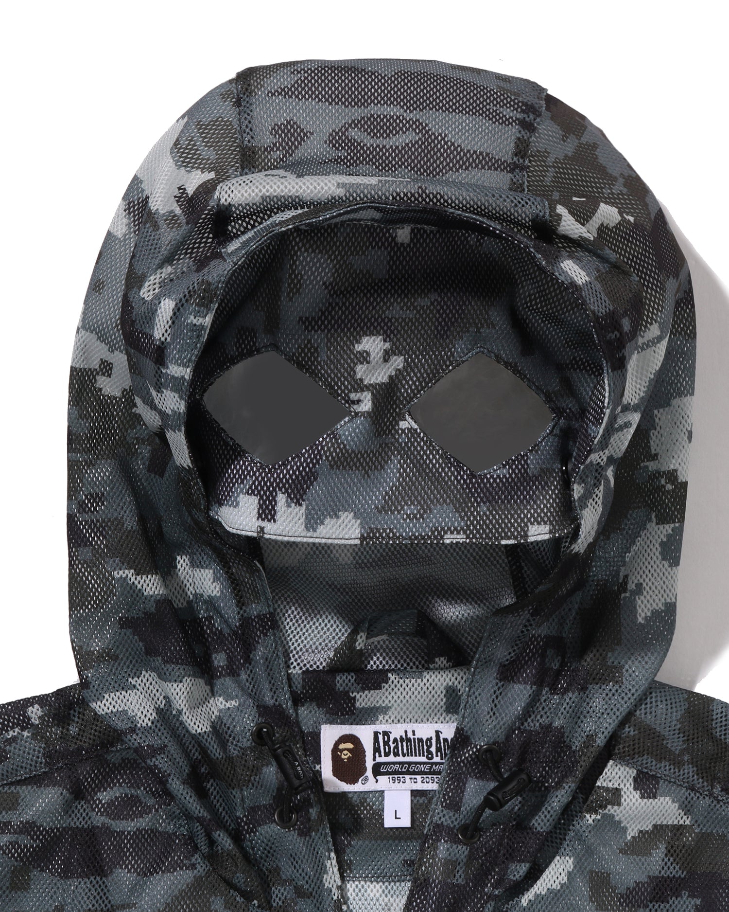 A BATHING APE® Multi Pixel Camo Mesh Hoodie Jacket | Bape official