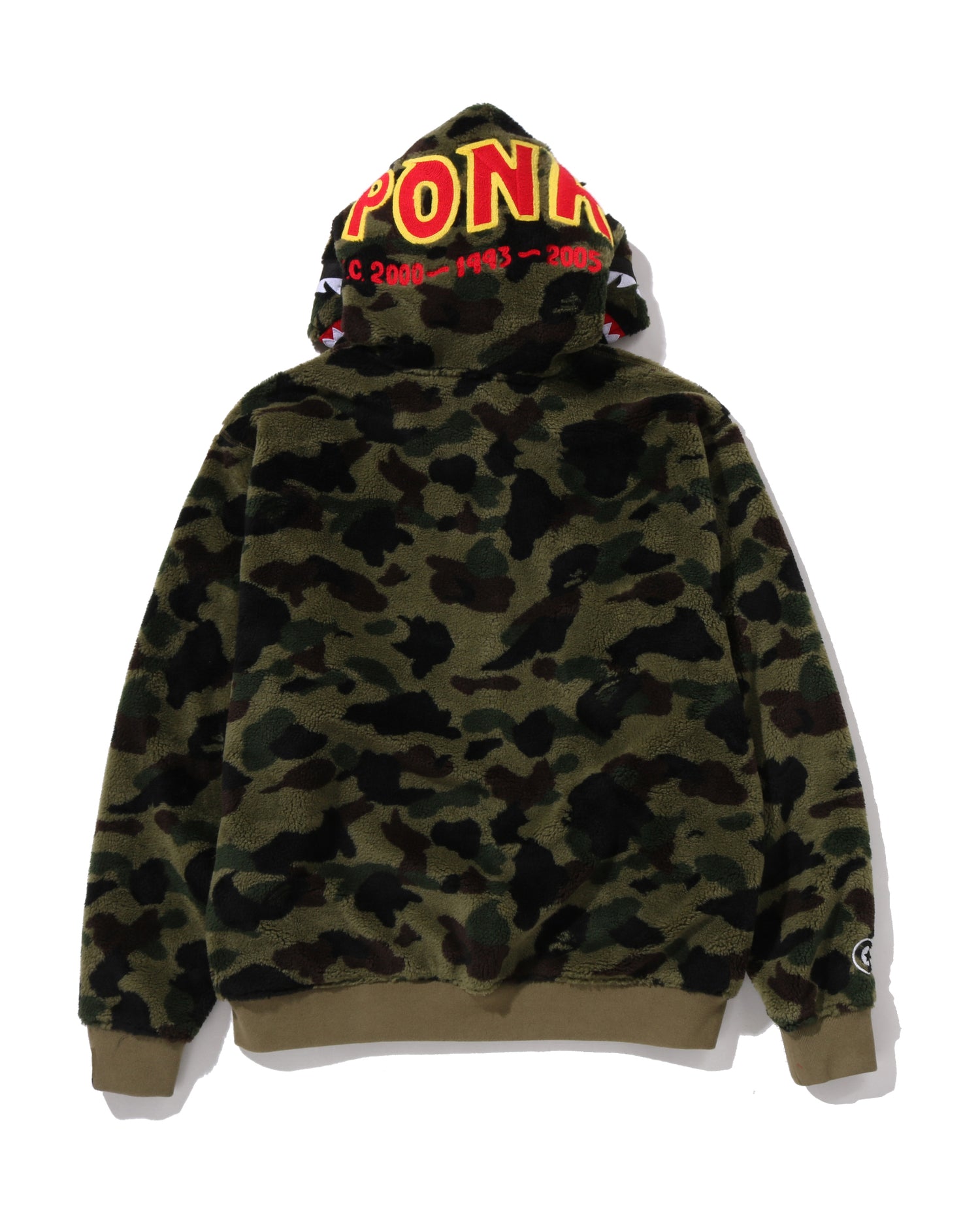 A BATHING APE® 1st Camo 2nd Shark Boa Hoodie Jacket | Bape