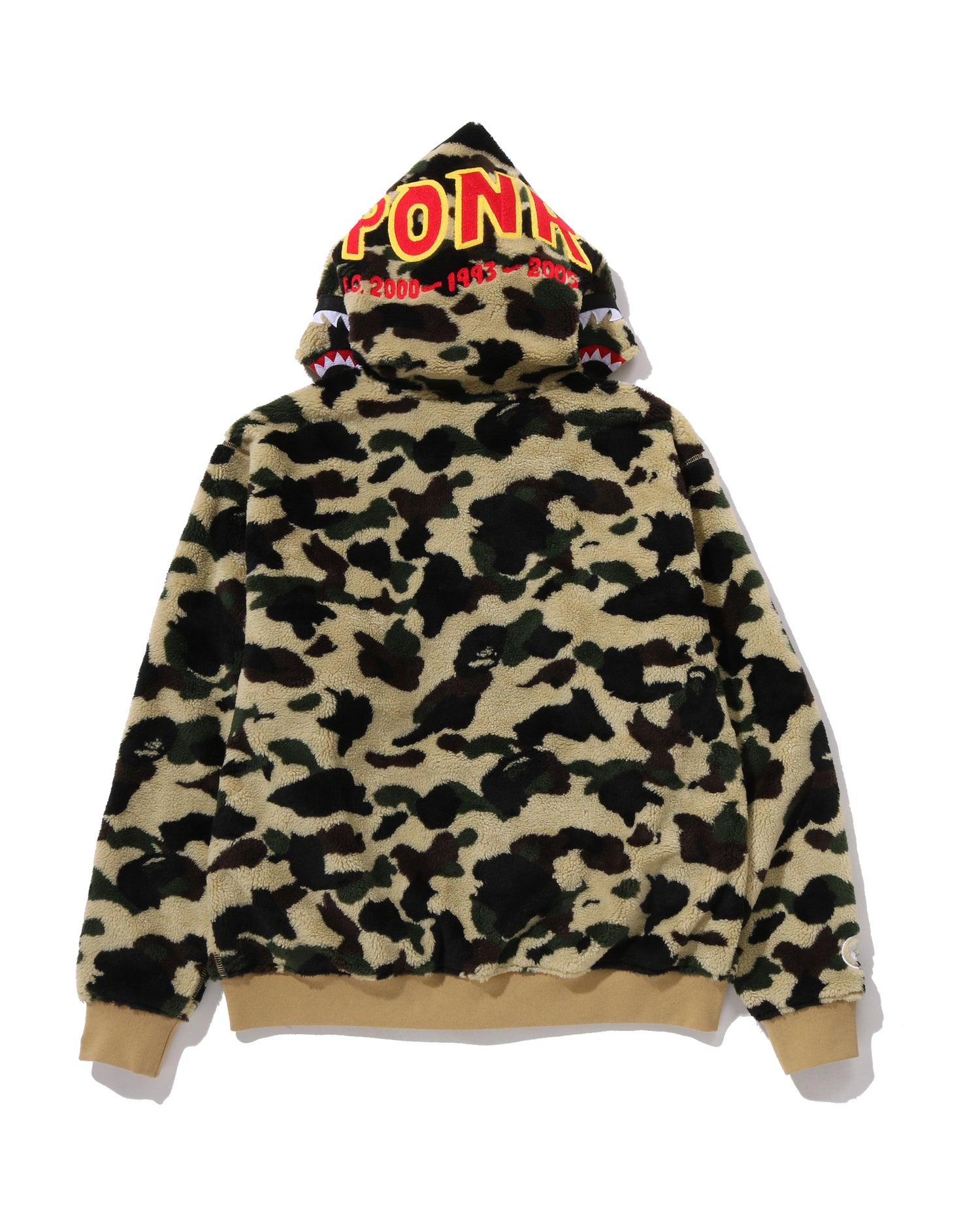 A BATHING APE® 1st Camo 2nd Shark Boa Hoodie Jacket | Bape