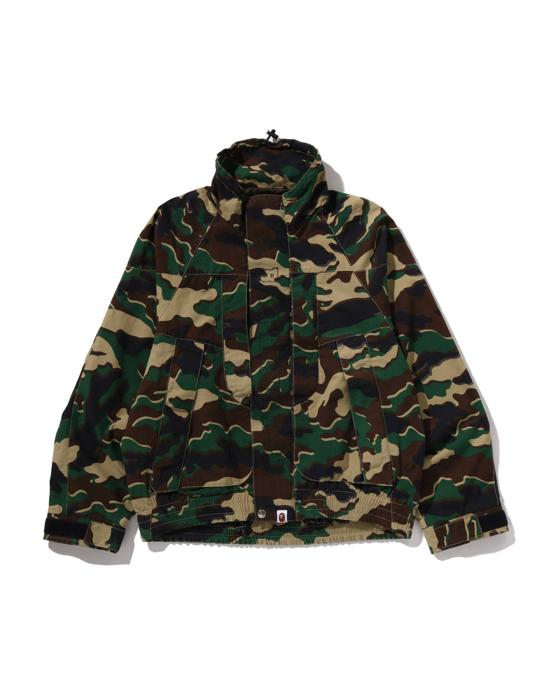 A BATHING APE® Glitch Woodland Camo Short Snowboard Jacket | Bape 