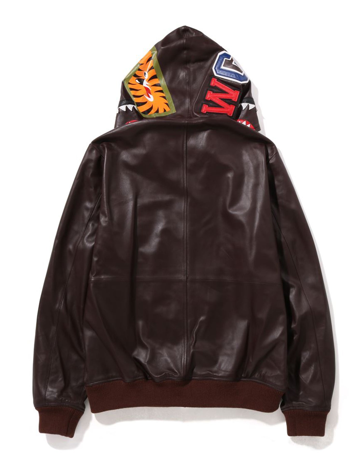 A BATHING APE® Leather Shark Full Zip Jacket | Bape official website – INT. BAPE.COM