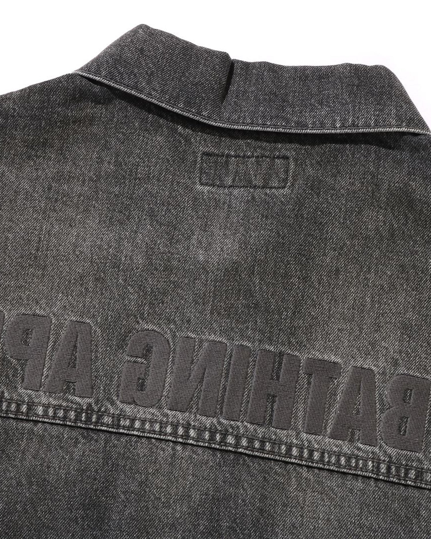 A BATHING APE® Distressed 13oz Denim Trucker Jacket | Bape