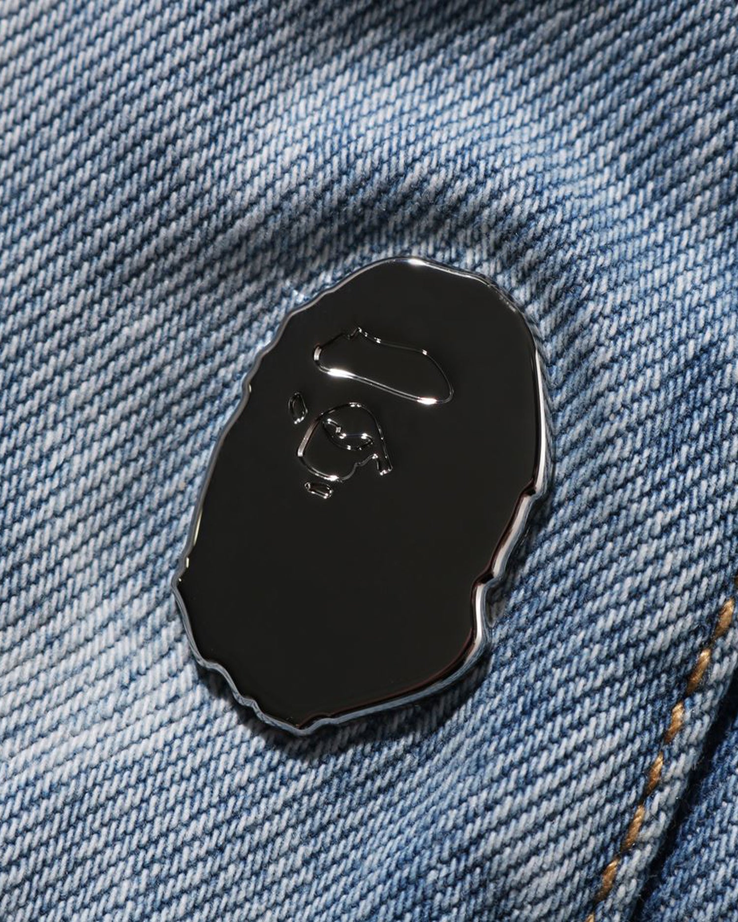A BATHING APE® BAPE Hexagram Laser Destroy Denim Jacket | Bape