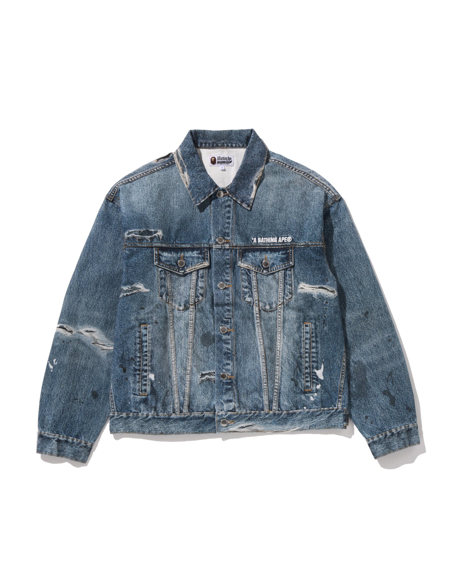 A BATHING APE® Fake Print Trucker Jacket | Bape official website