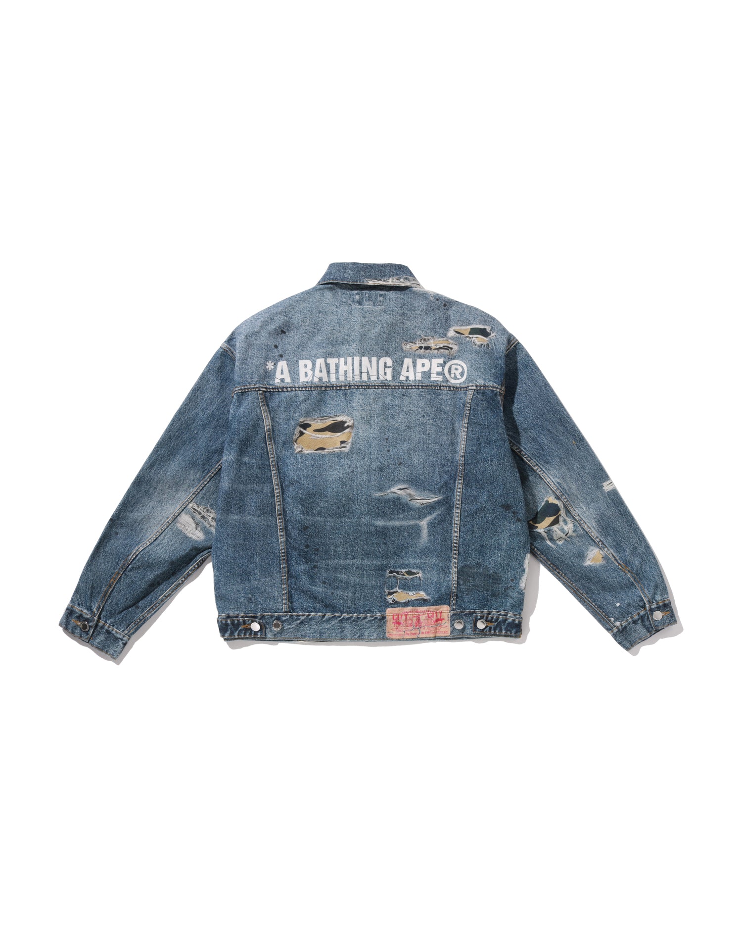 A BATHING APE® Fake Print Trucker Jacket | Bape official website