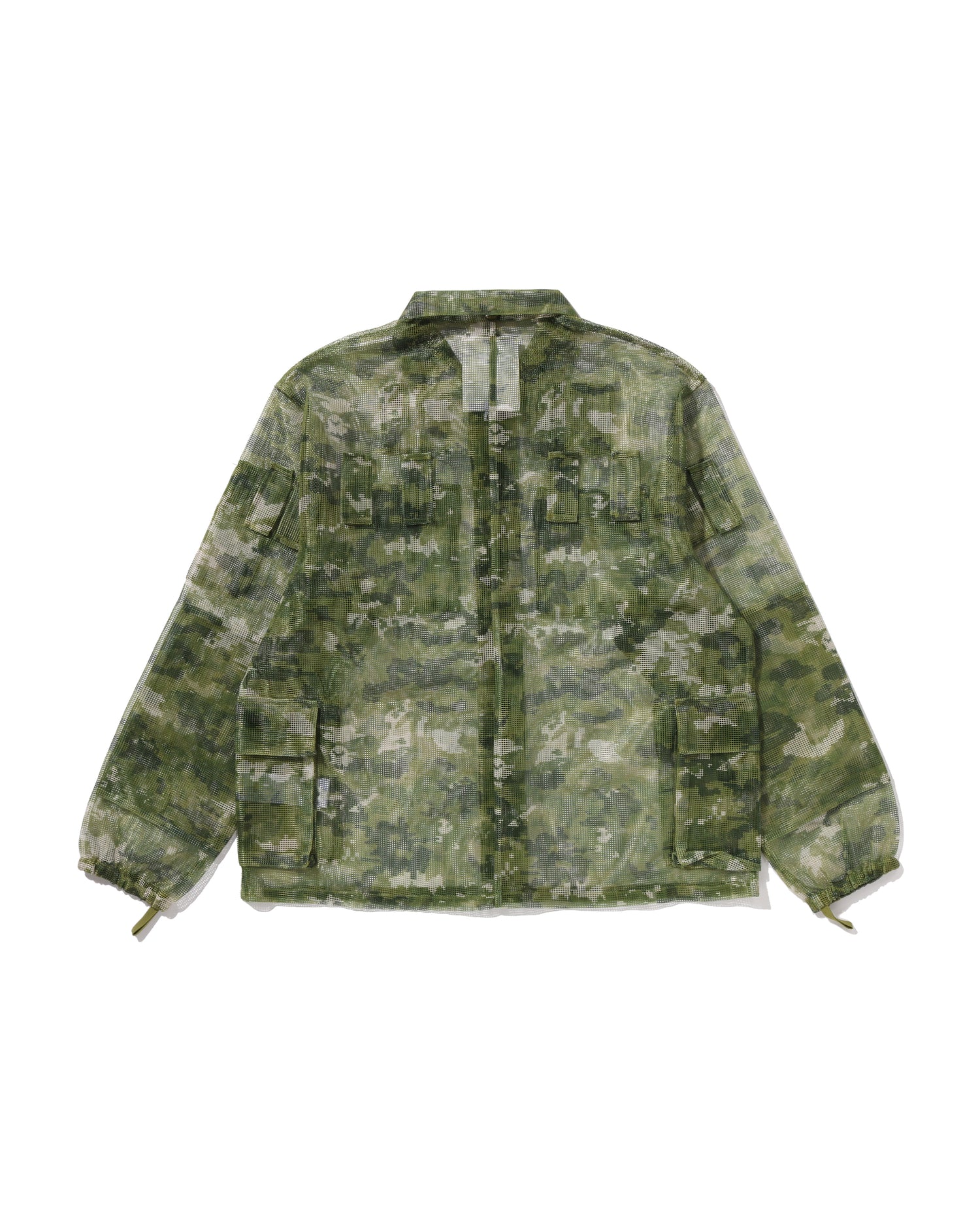A BATHING APE® Multi Pixel Camo Mask Hooded Shirt Jacket | Bape